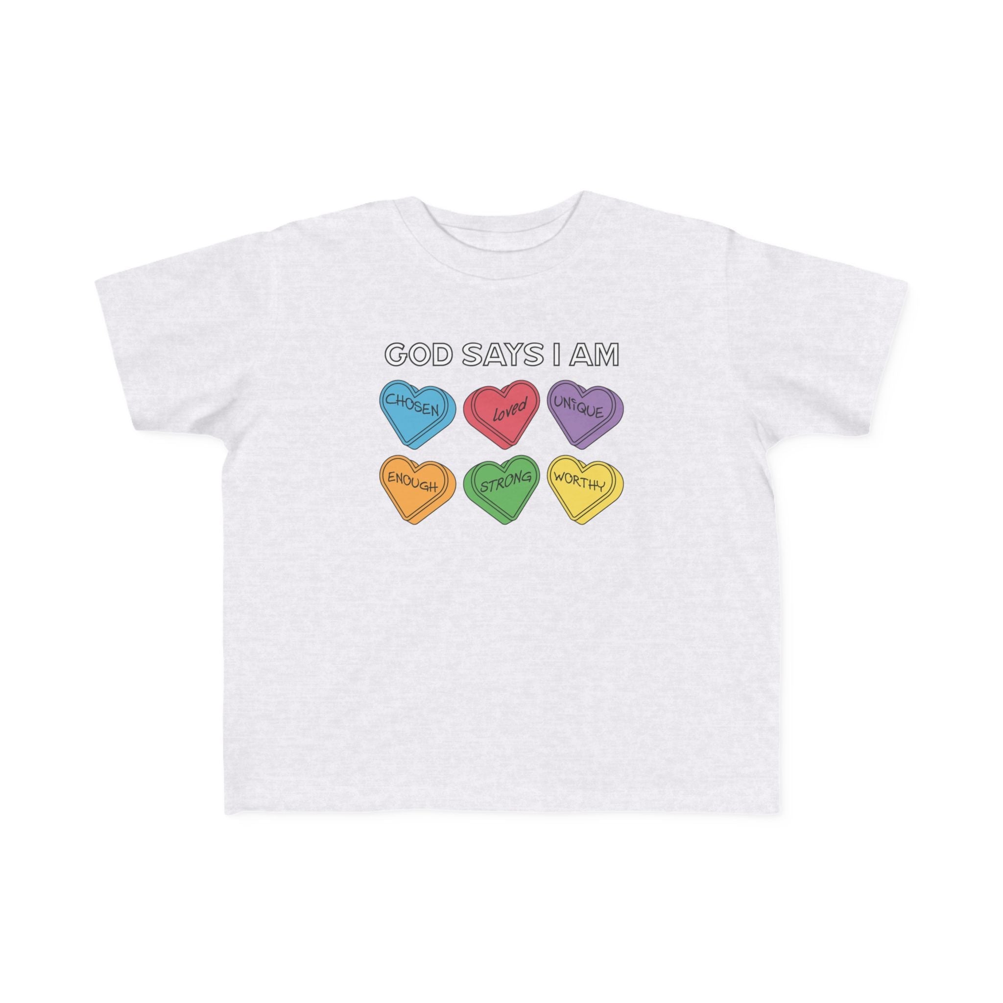 Faith Based Toddler T-Shirt - God Says I Am | Kids clothes by atgodanddesigns