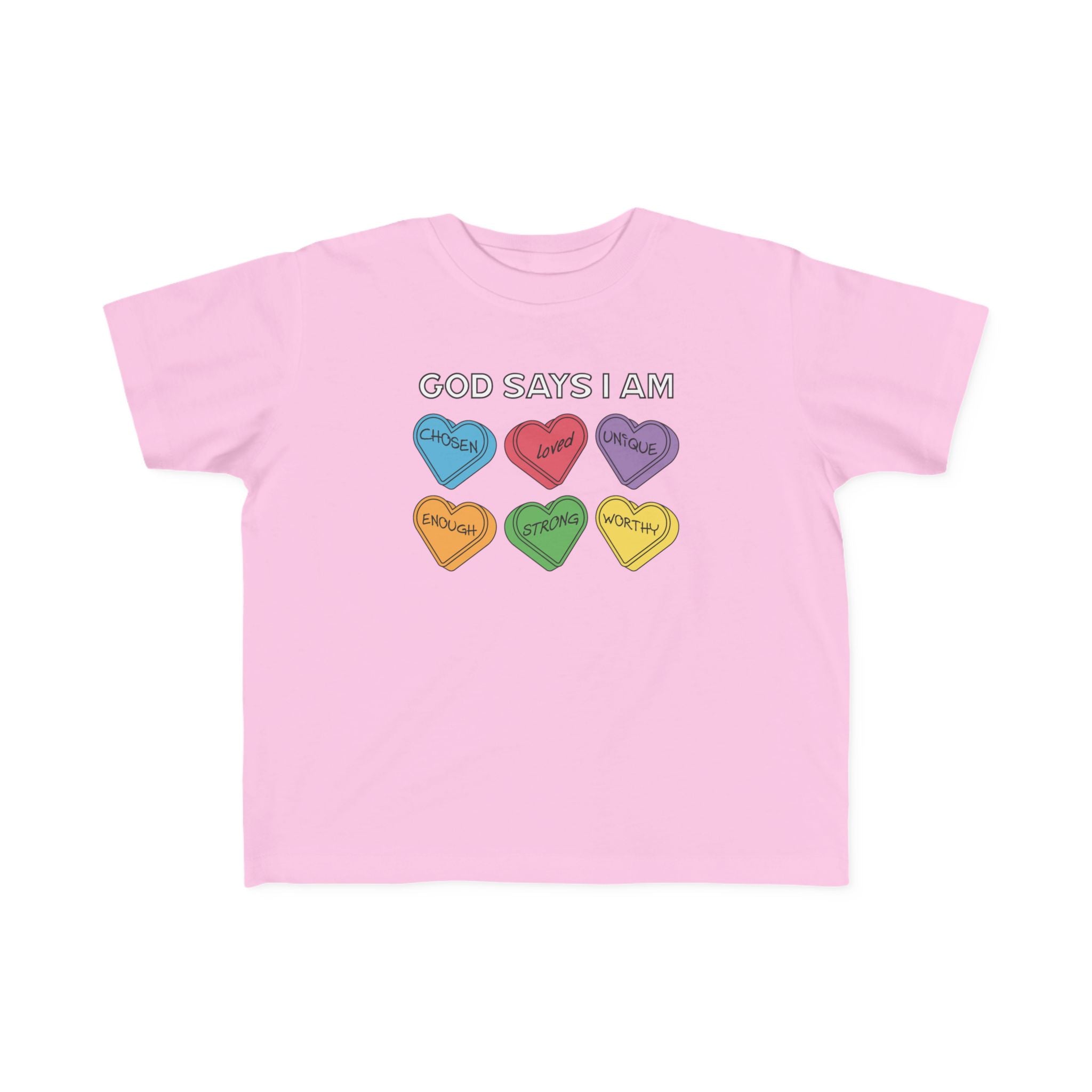 Faith Based Toddler T-Shirt - God Says I Am | Kids clothes by atgodanddesigns