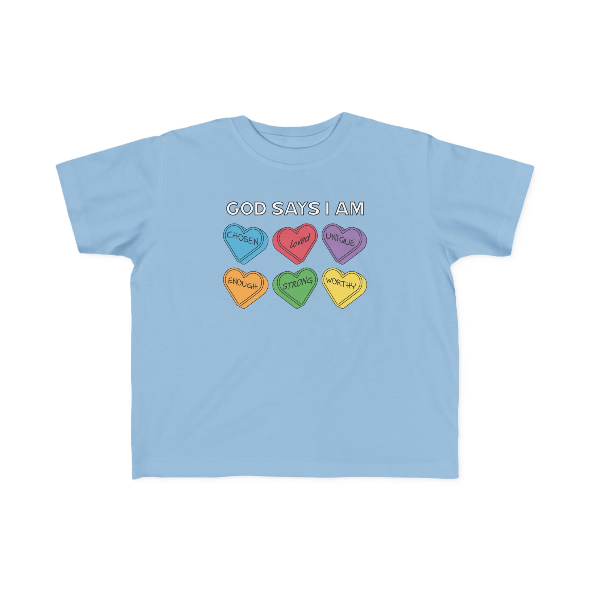 Faith Based Toddler T-Shirt - God Says I Am | Kids clothes by atgodanddesigns