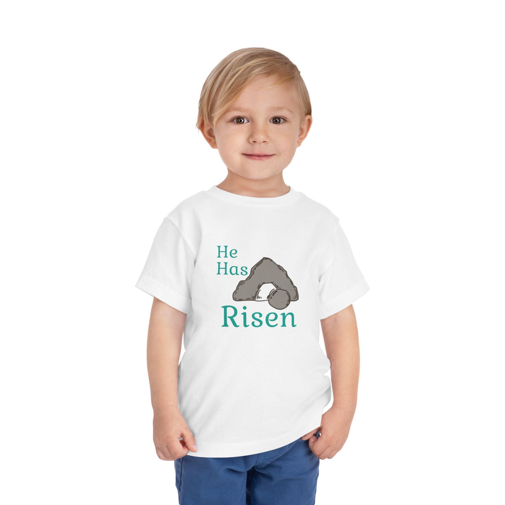 Faith Based Toddler T-Shirt - He Has Risen | Kids clothes by atgodanddesigns
