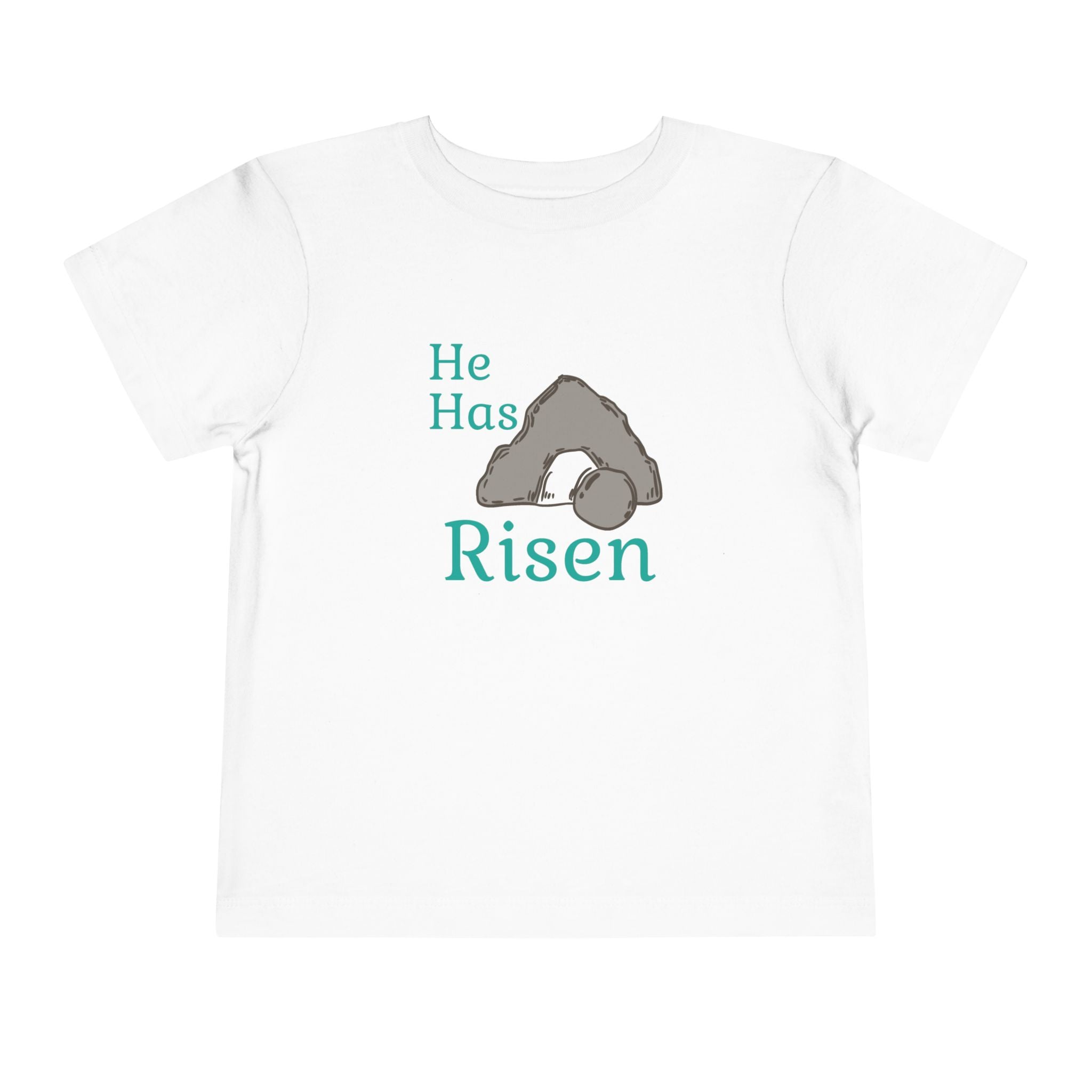 Faith Based Toddler T-Shirt - He Has Risen | Kids clothes by atgodanddesigns