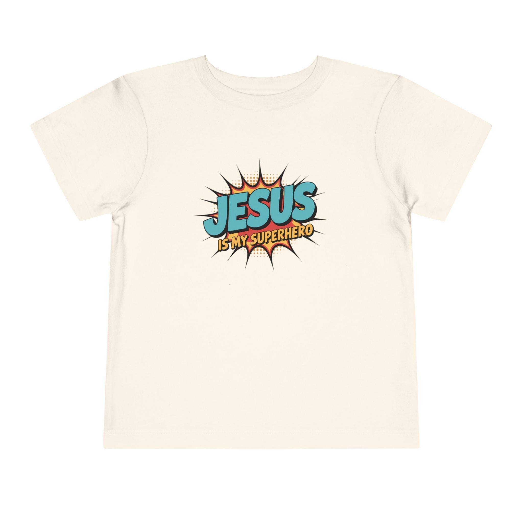 Faith Based Toddler T-Shirt - Jesus Is My Superhero | Kids clothes by atgodanddesigns
