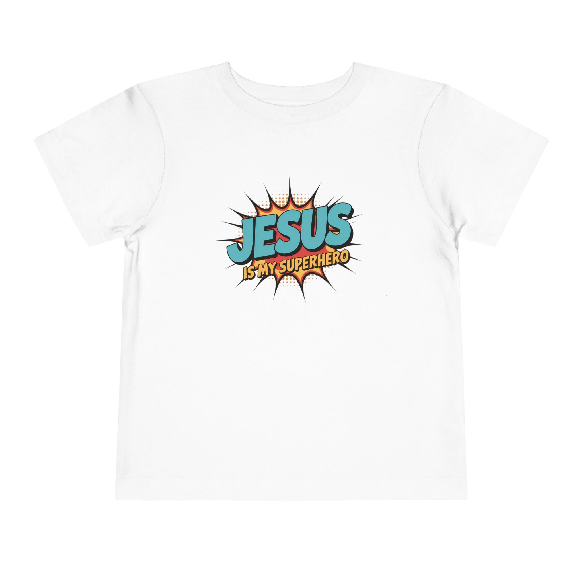 Faith Based Toddler T-Shirt - Jesus Is My Superhero | Kids clothes by atgodanddesigns