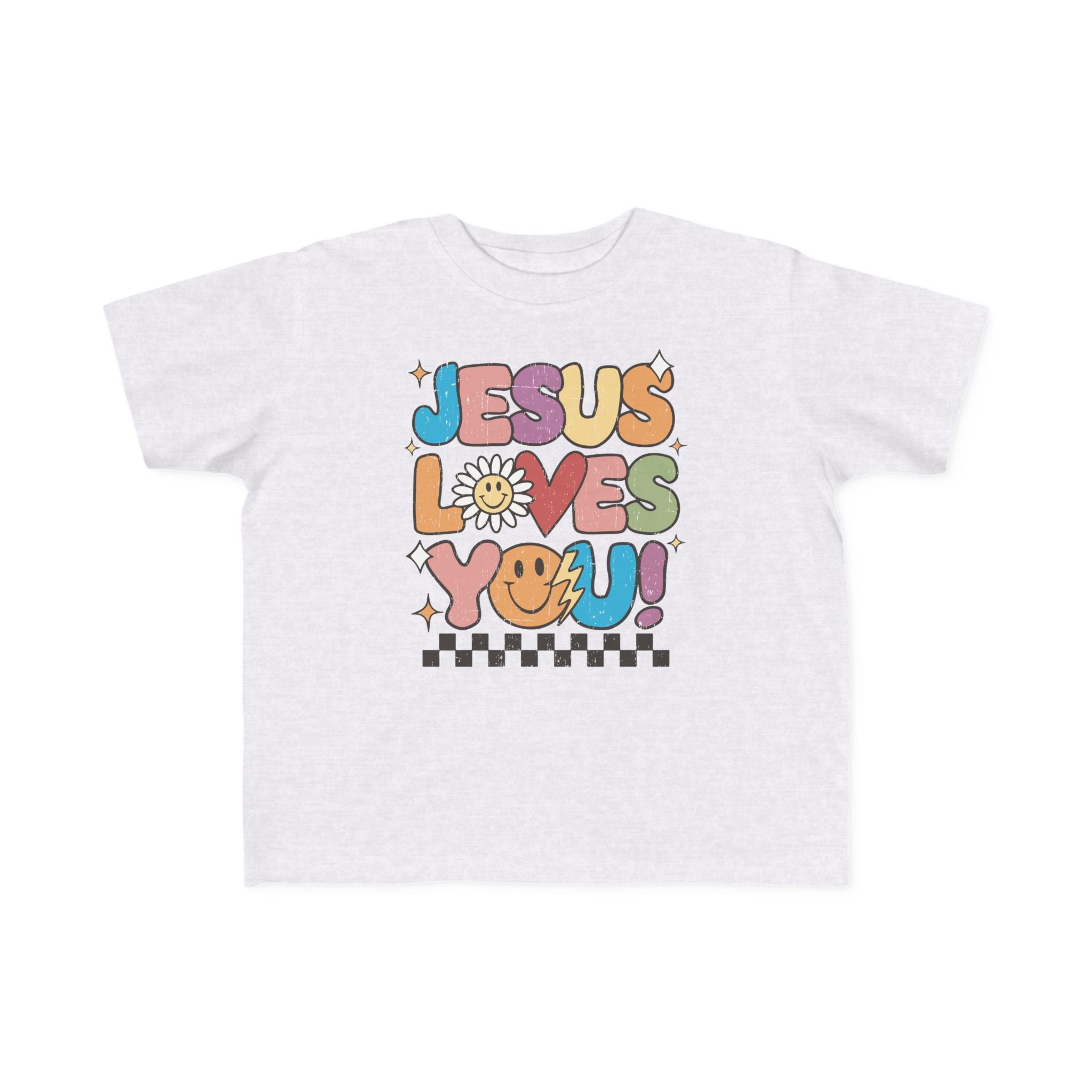 Faith Based Toddler T-Shirt - Jesus Loves You | Kids clothes by atgodanddesigns