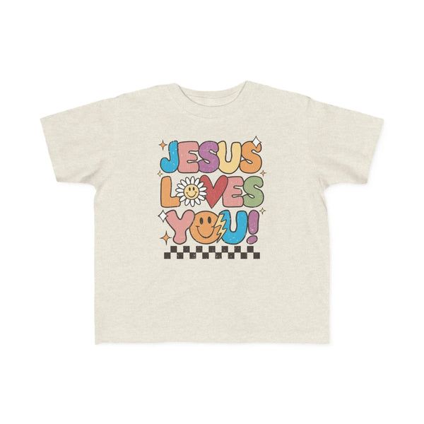 Faith Based Toddler T-Shirt - Jesus Loves You | Kids clothes by atgodanddesigns