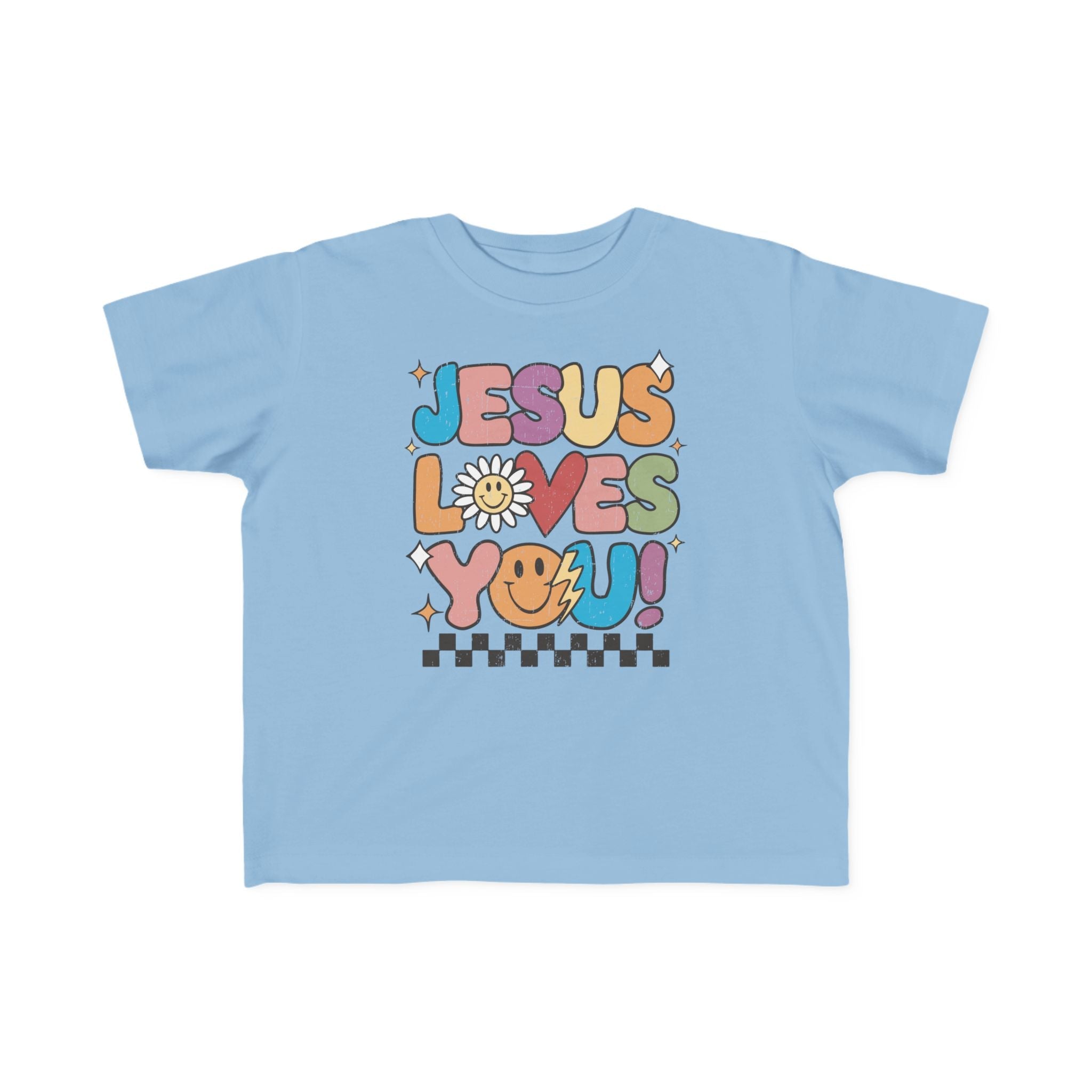 Faith Based Toddler T-Shirt - Jesus Loves You | Kids clothes by atgodanddesigns