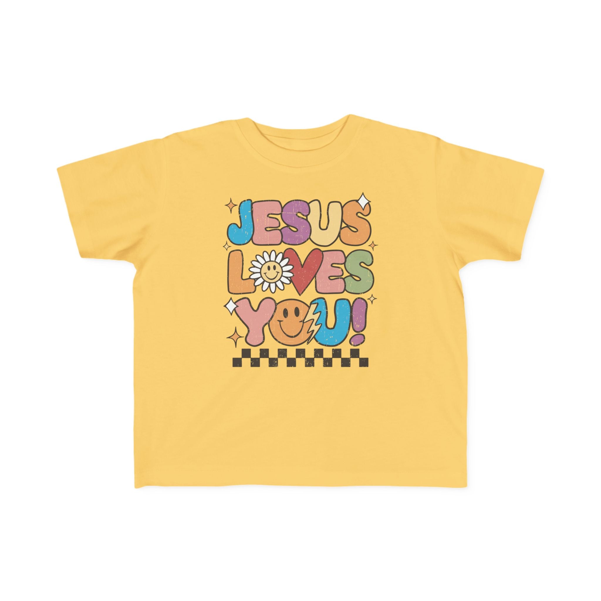 Faith Based Toddler T-Shirt - Jesus Loves You | Kids clothes by atgodanddesigns