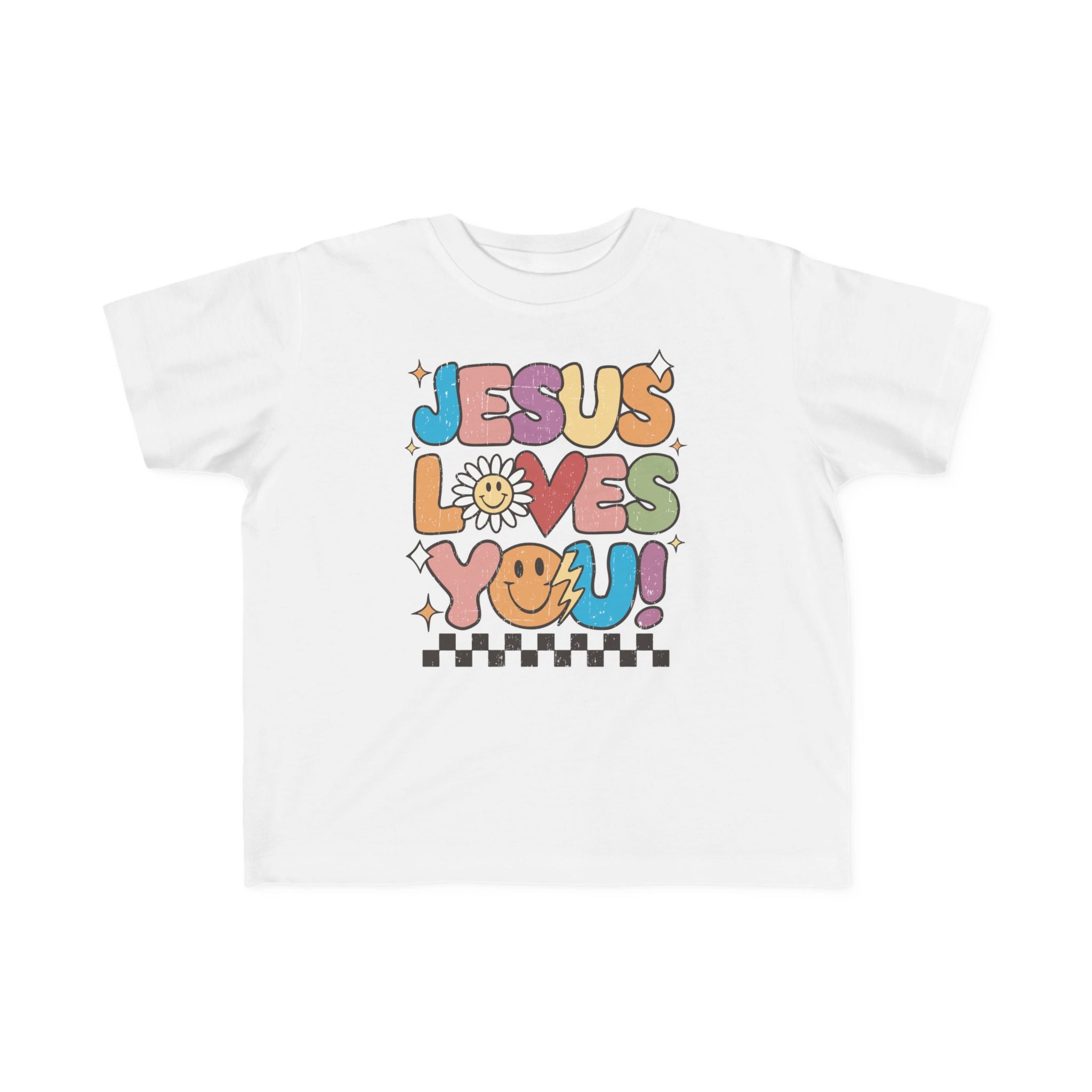Faith Based Toddler T-Shirt - Jesus Loves You | Kids clothes by atgodanddesigns