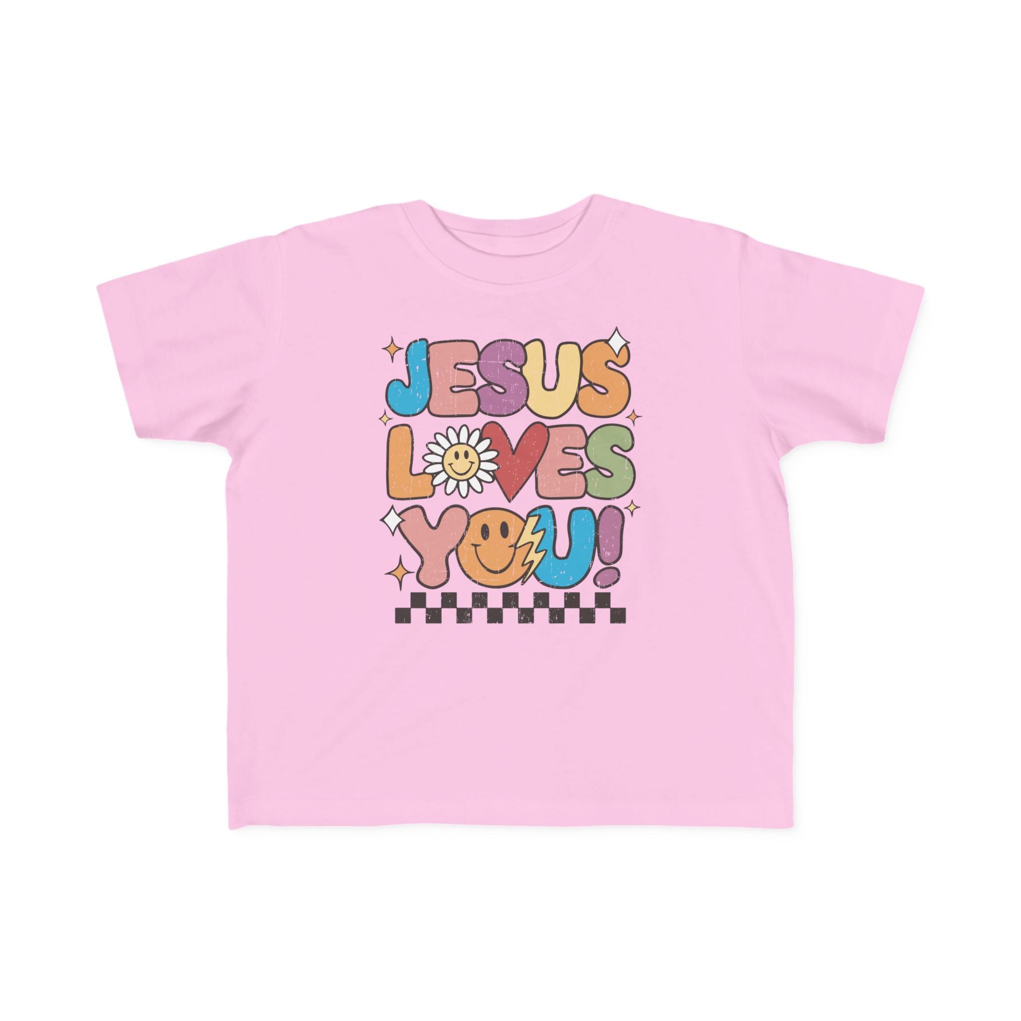 Faith Based Toddler T-Shirt - Jesus Loves You | Kids clothes by atgodanddesigns