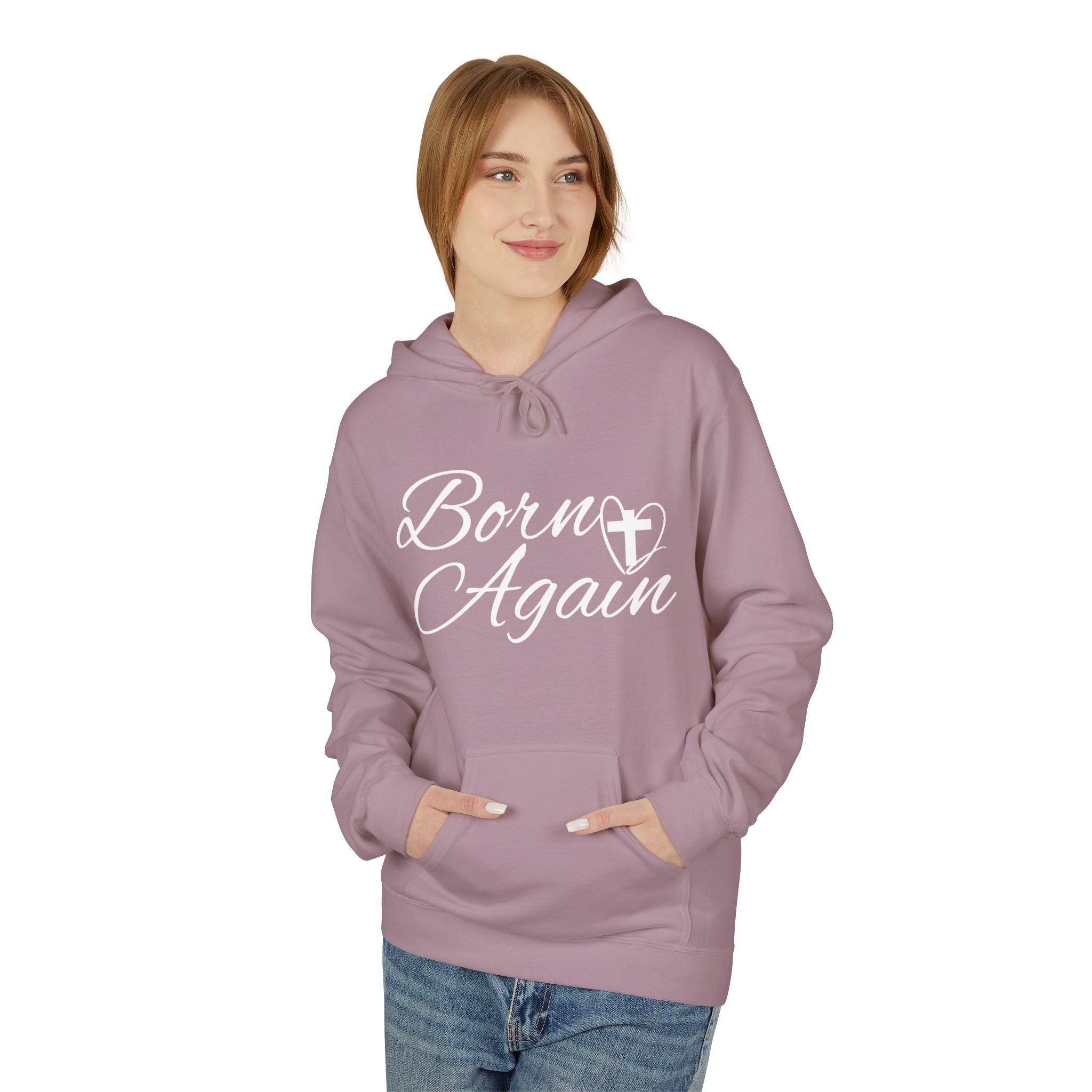 Faith Based Women's Hoodie - Born Again | Hoodie by atgodanddesigns