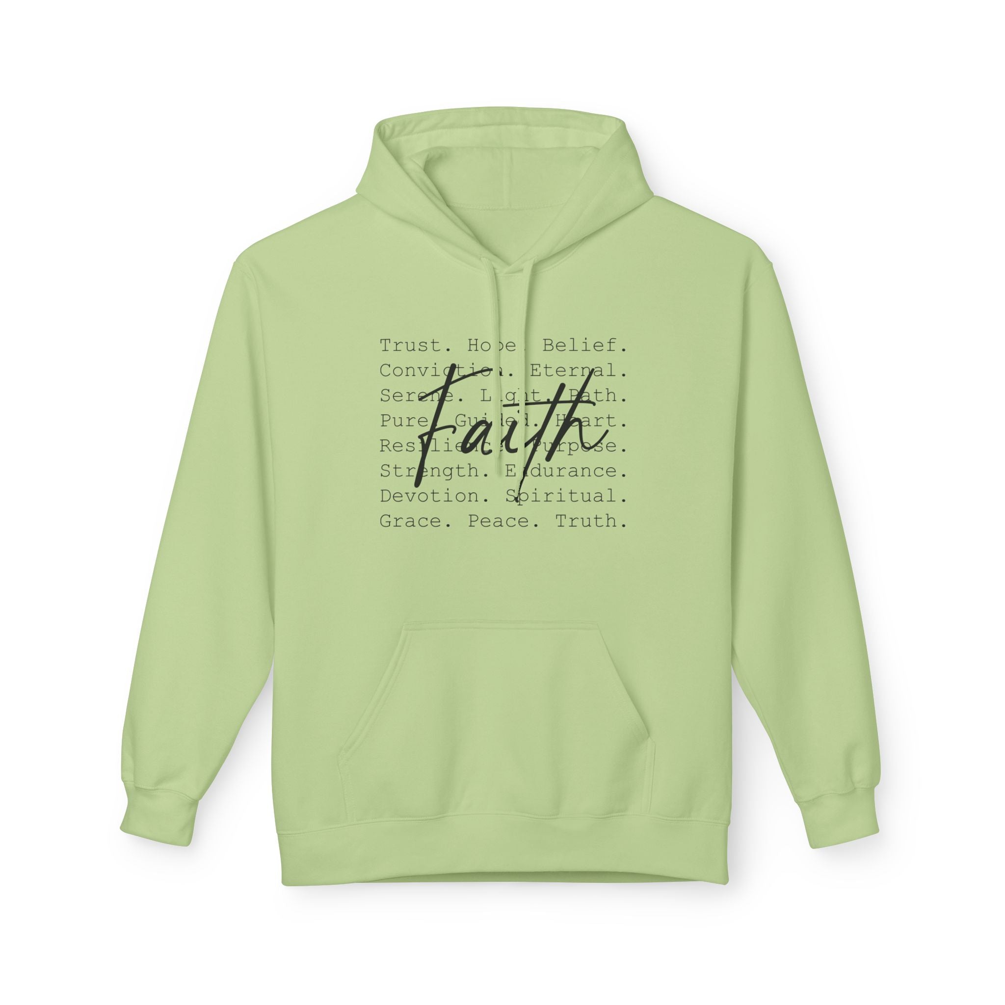 Faith Based Women's Hoodie - Faith Words | Hoodie by atgodanddesigns