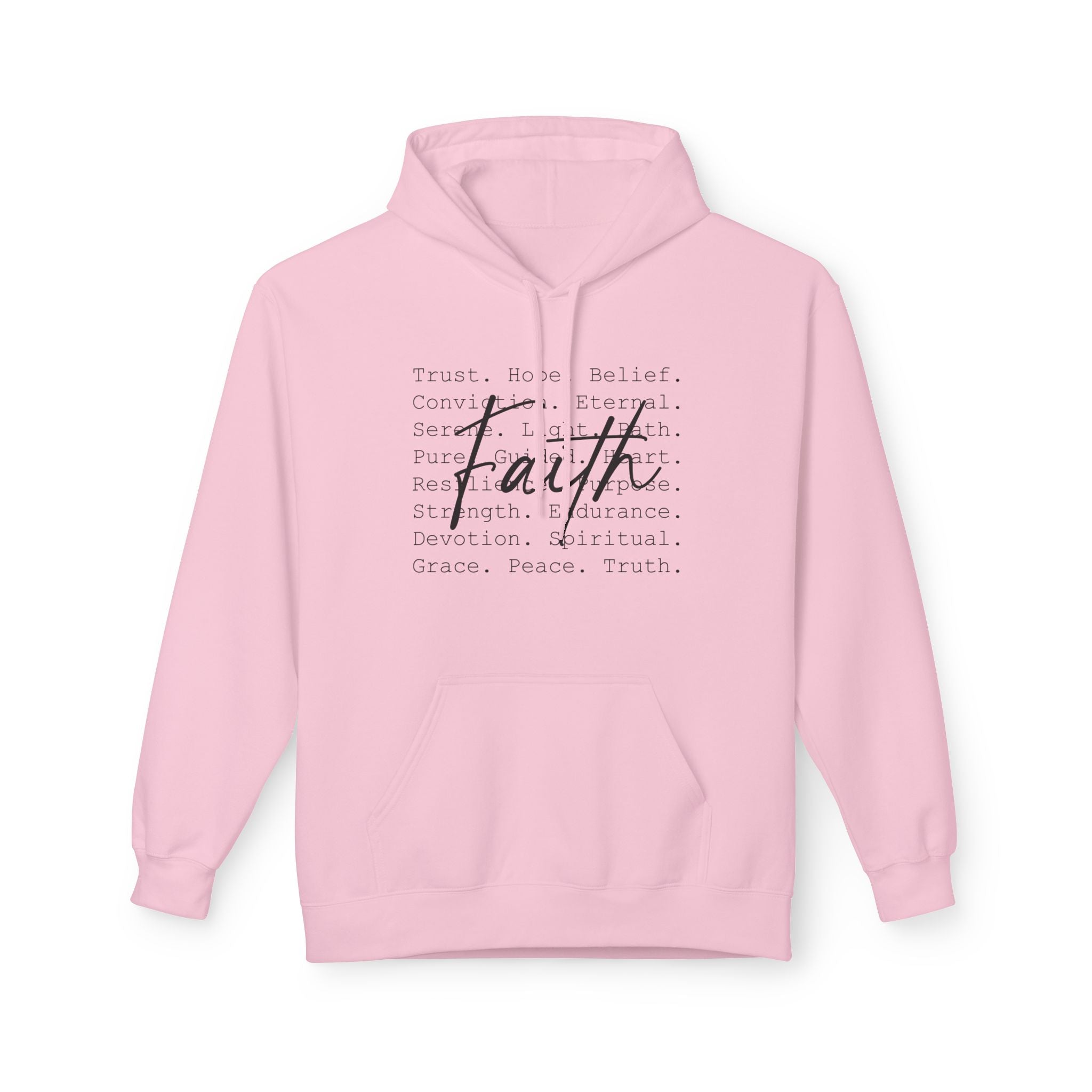 Faith Based Women's Hoodie - Faith Words | Hoodie by atgodanddesigns