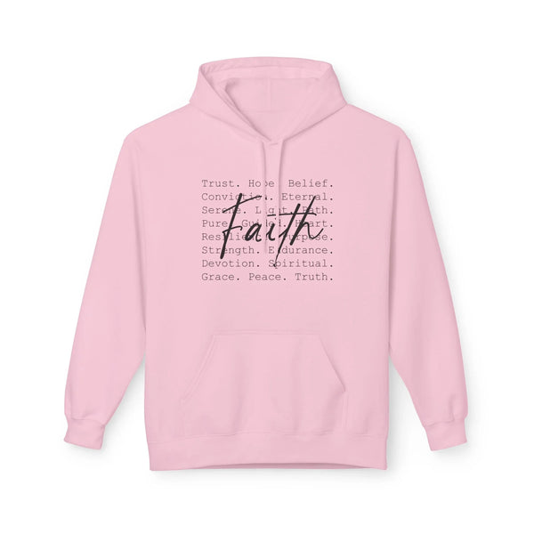 Faith Based Women's Hoodie - Faith Words | Hoodie by atgodanddesigns