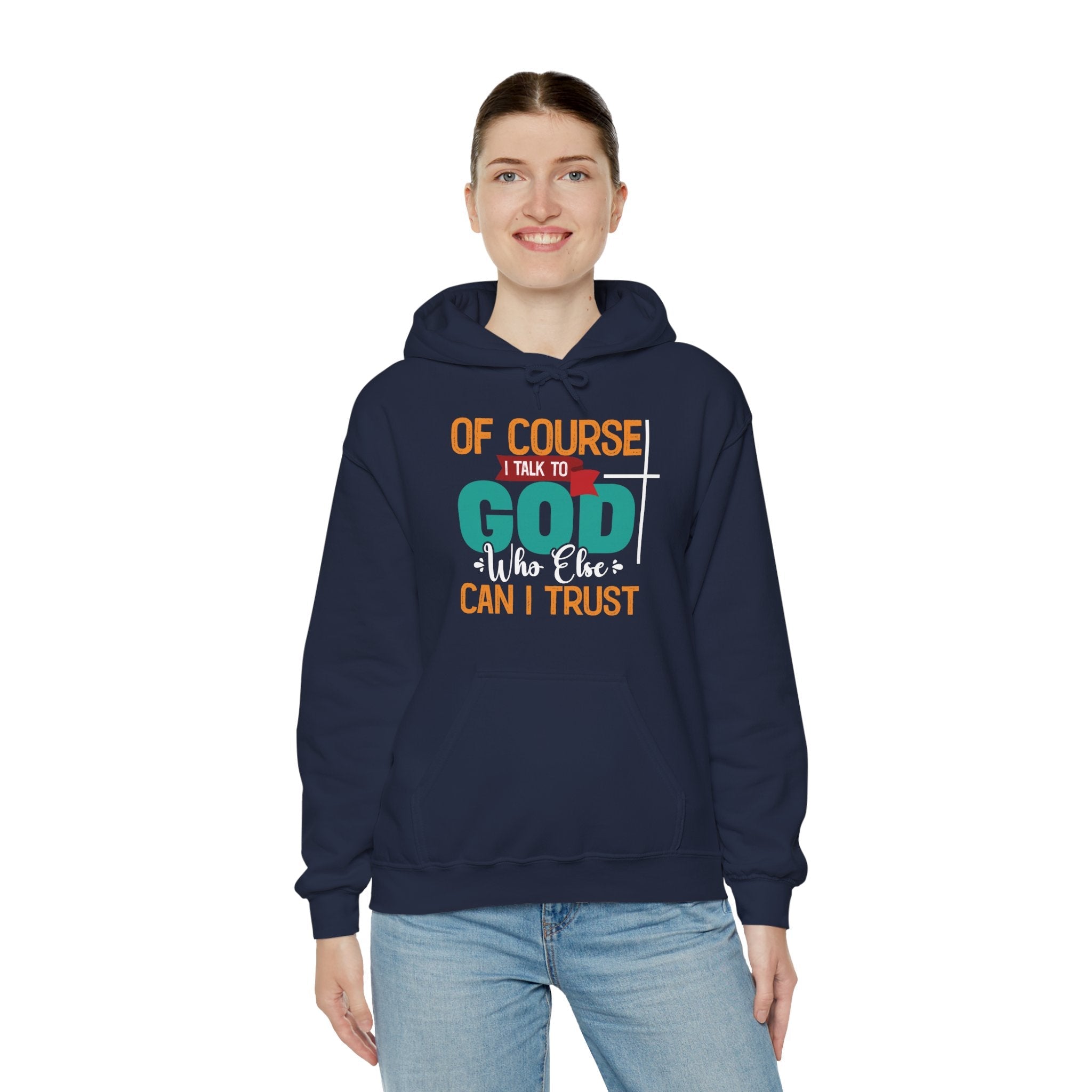 Faith Based Women's Hoodie - For Course I Talk To God | Hoodie by atgodanddesigns