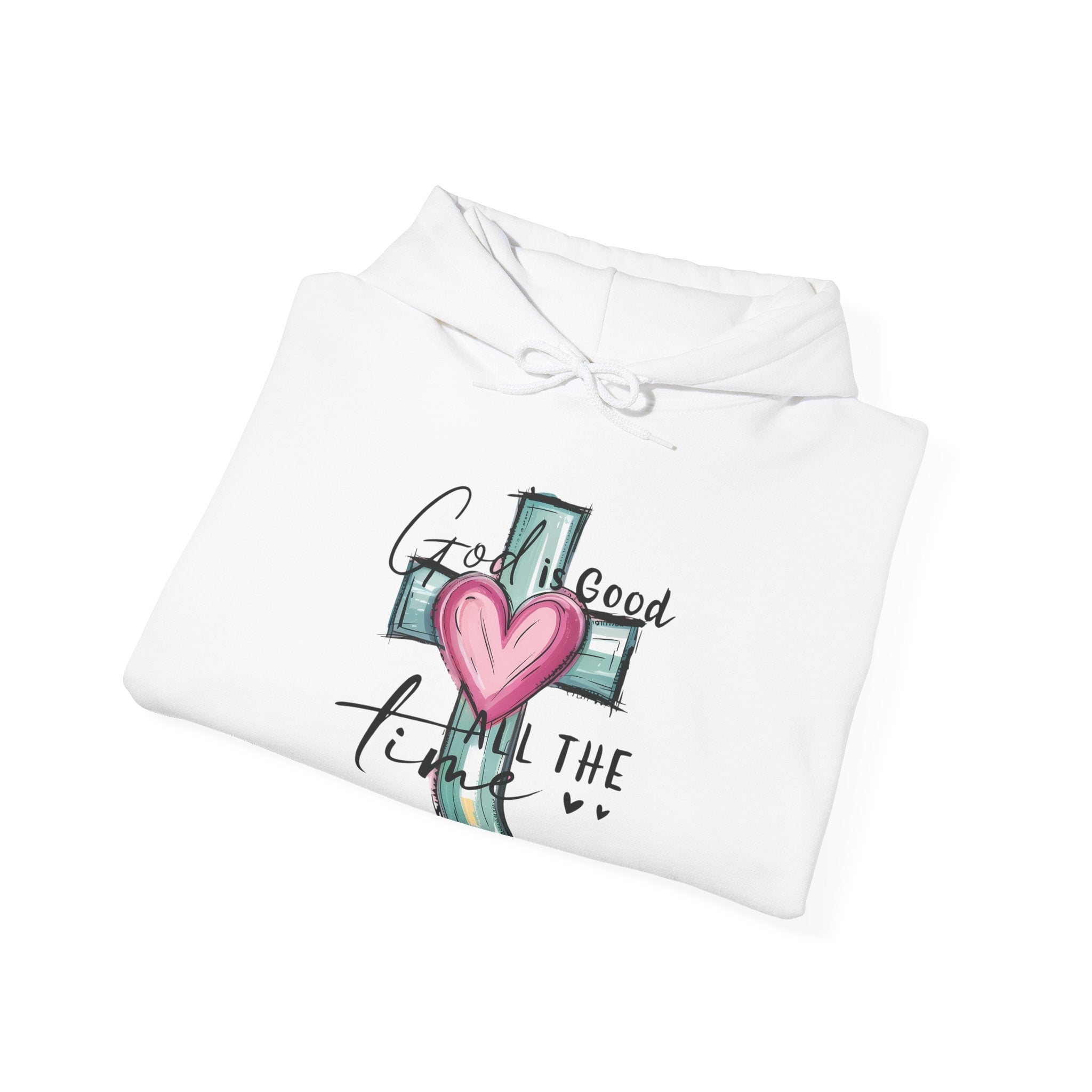 Faith Based Women's Hoodie - God Is Good All The Time | Hoodie by atgodanddesigns
