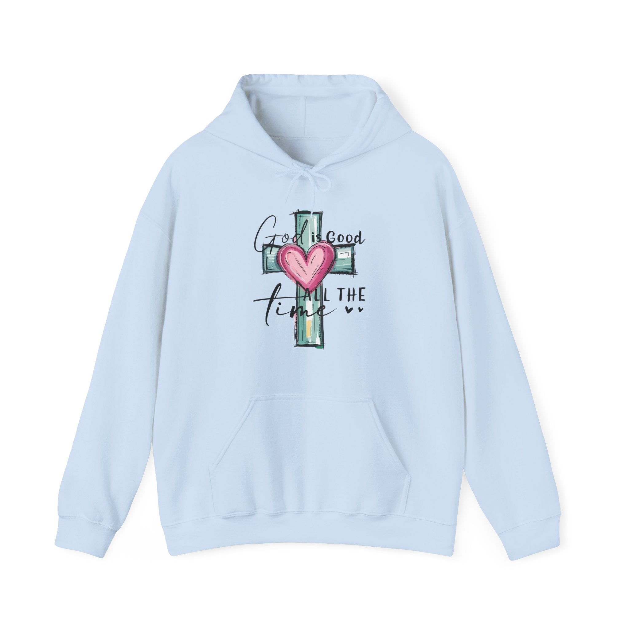 Faith Based Women's Hoodie - God Is Good All The Time | Hoodie by atgodanddesigns