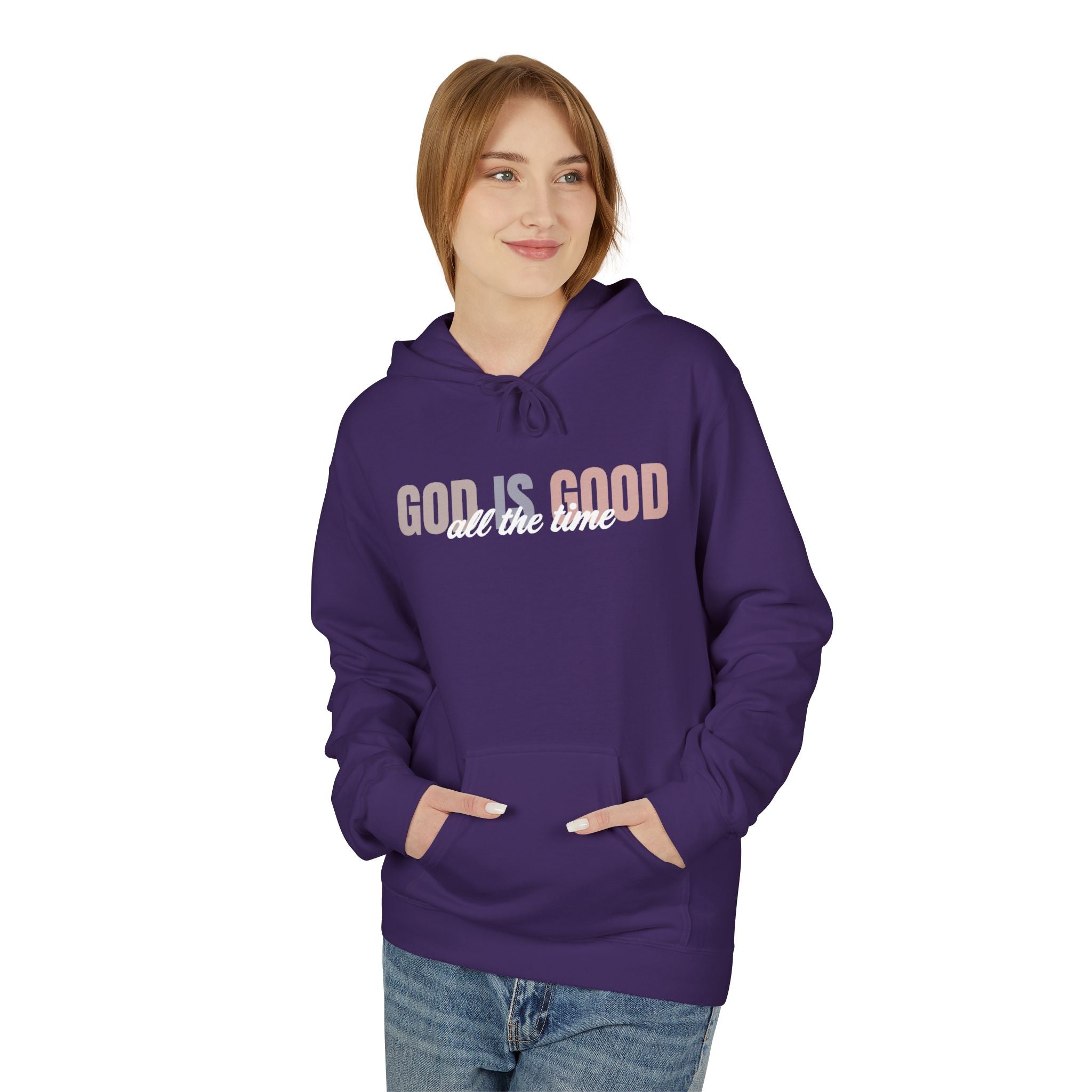 Faith Based Women's Hoodie - God Is Good All The Time | Hoodie by atgodanddesigns