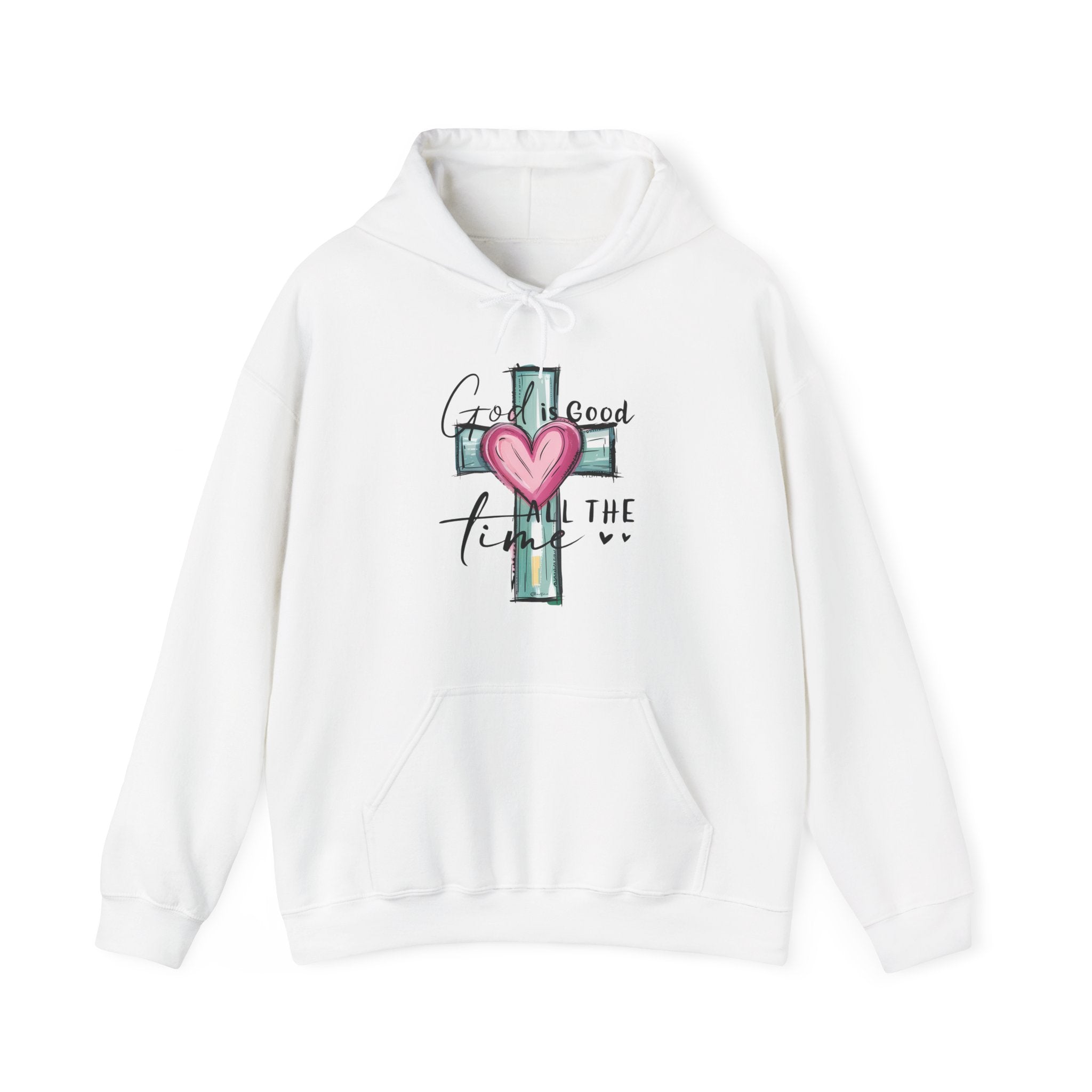 Faith Based Women's Hoodie - God Is Good All The Time | Hoodie by atgodanddesigns