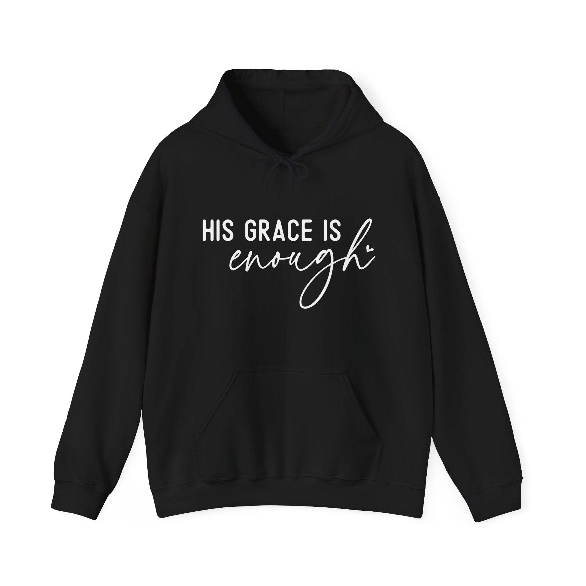 Faith Based Women's Hoodie - His Grace Is Enough | Hoodie by atgodanddesigns