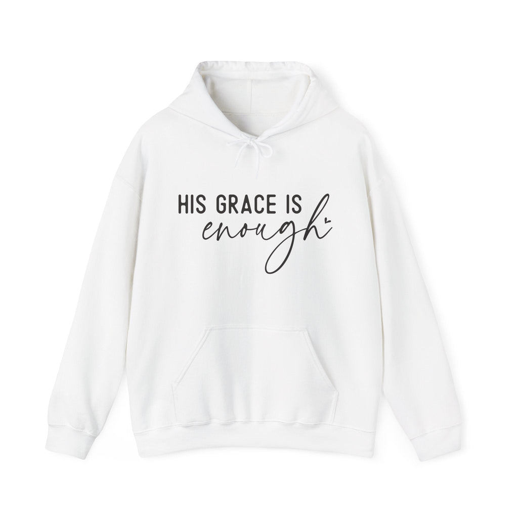 Faith Based Women's Hoodie - His Grace Is Enough | Hoodie by atgodanddesigns