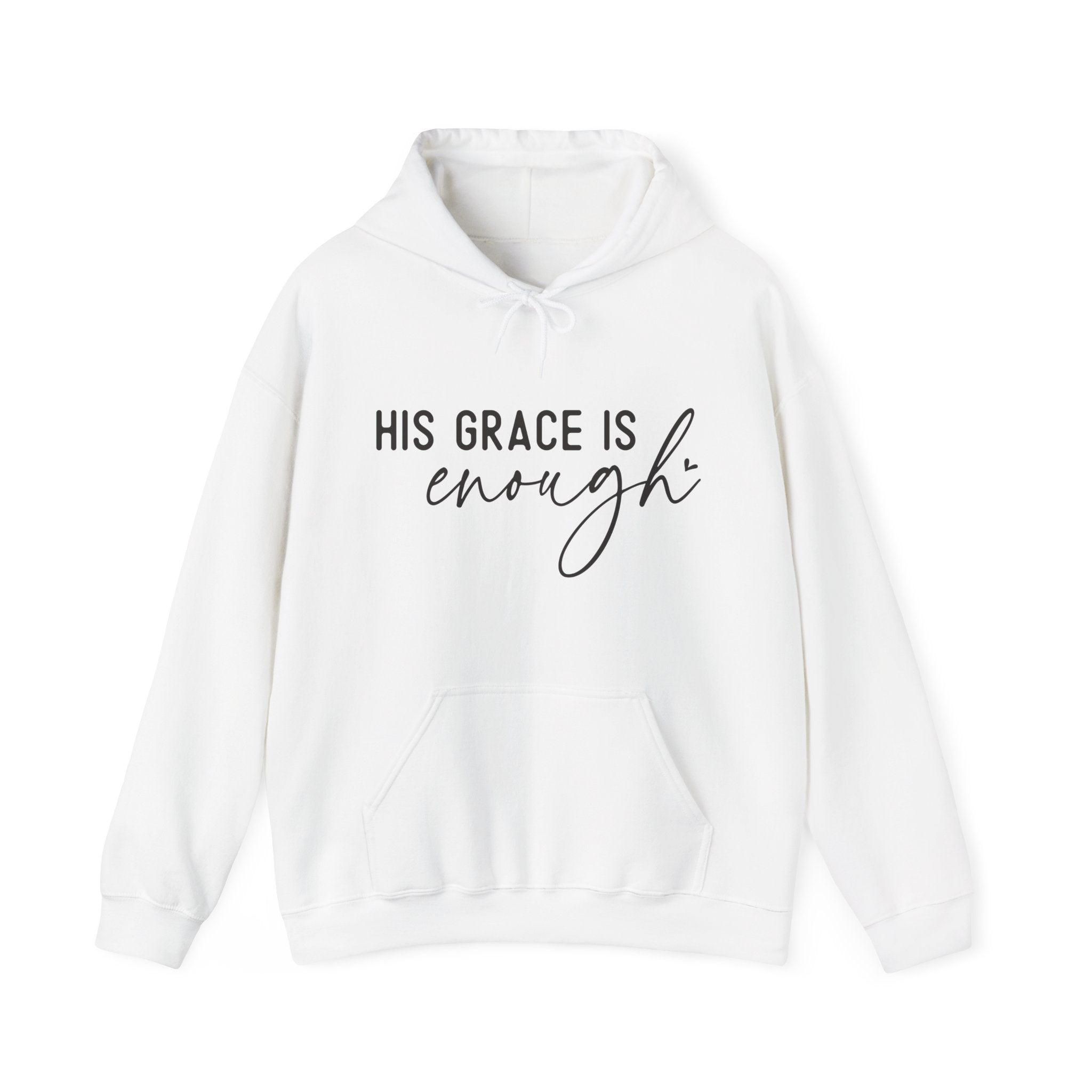 Faith Based Women's Hoodie - His Grace Is Enough | Hoodie by atgodanddesigns