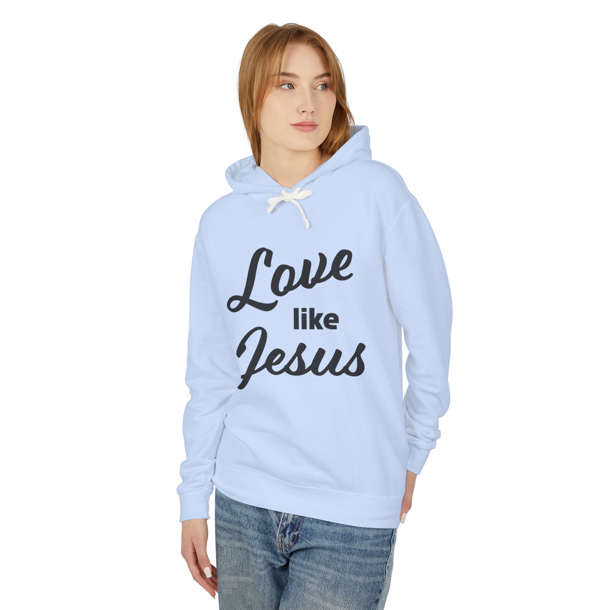 Faith Based Women's Hoodie - Love Like Jesus | Hoodie by atgodanddesigns