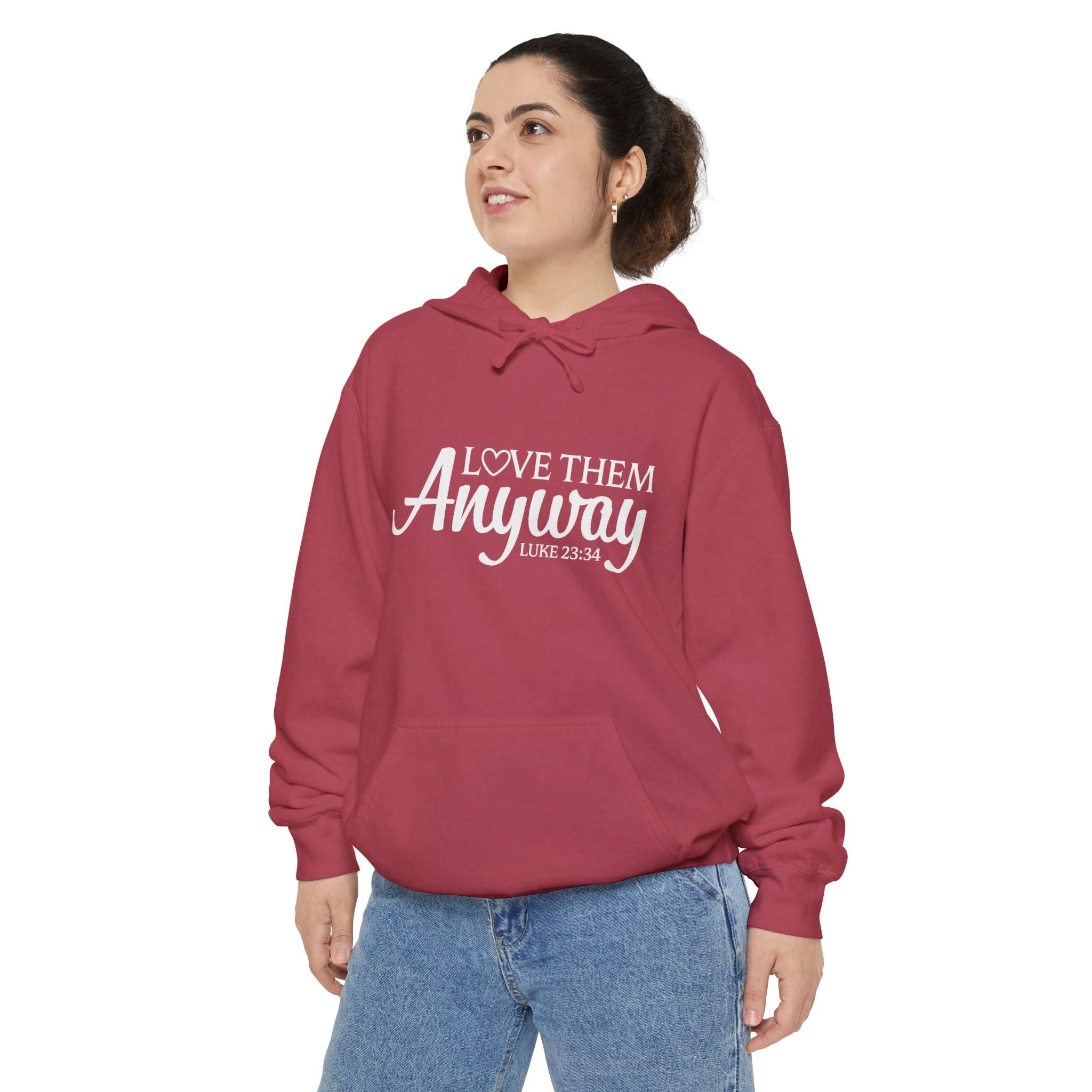 Faith Based Women's Hoodie - Love Them Anyway | Hoodie by atgodanddesigns