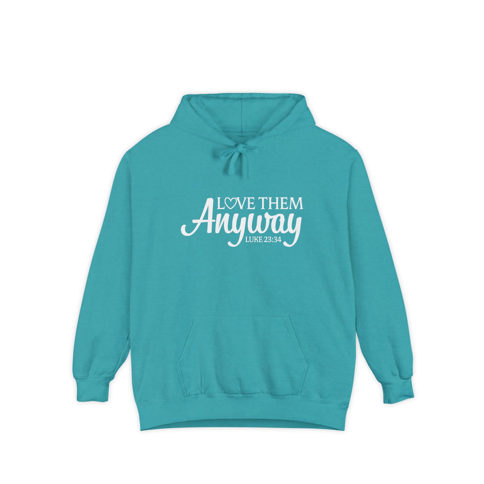 Faith Based Women's Hoodie - Love Them Anyway | Hoodie by atgodanddesigns