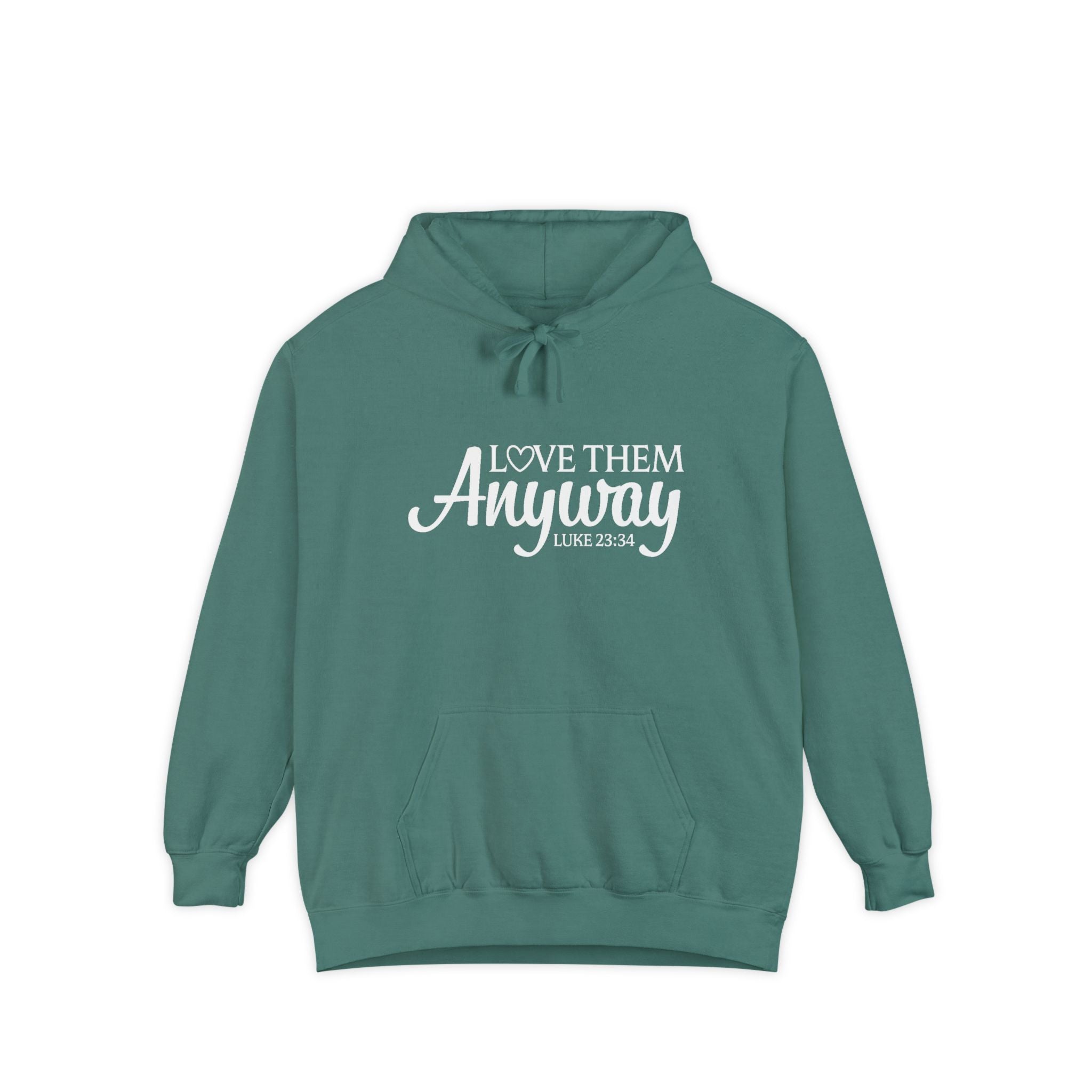 Faith Based Women's Hoodie - Love Them Anyway | Hoodie by atgodanddesigns
