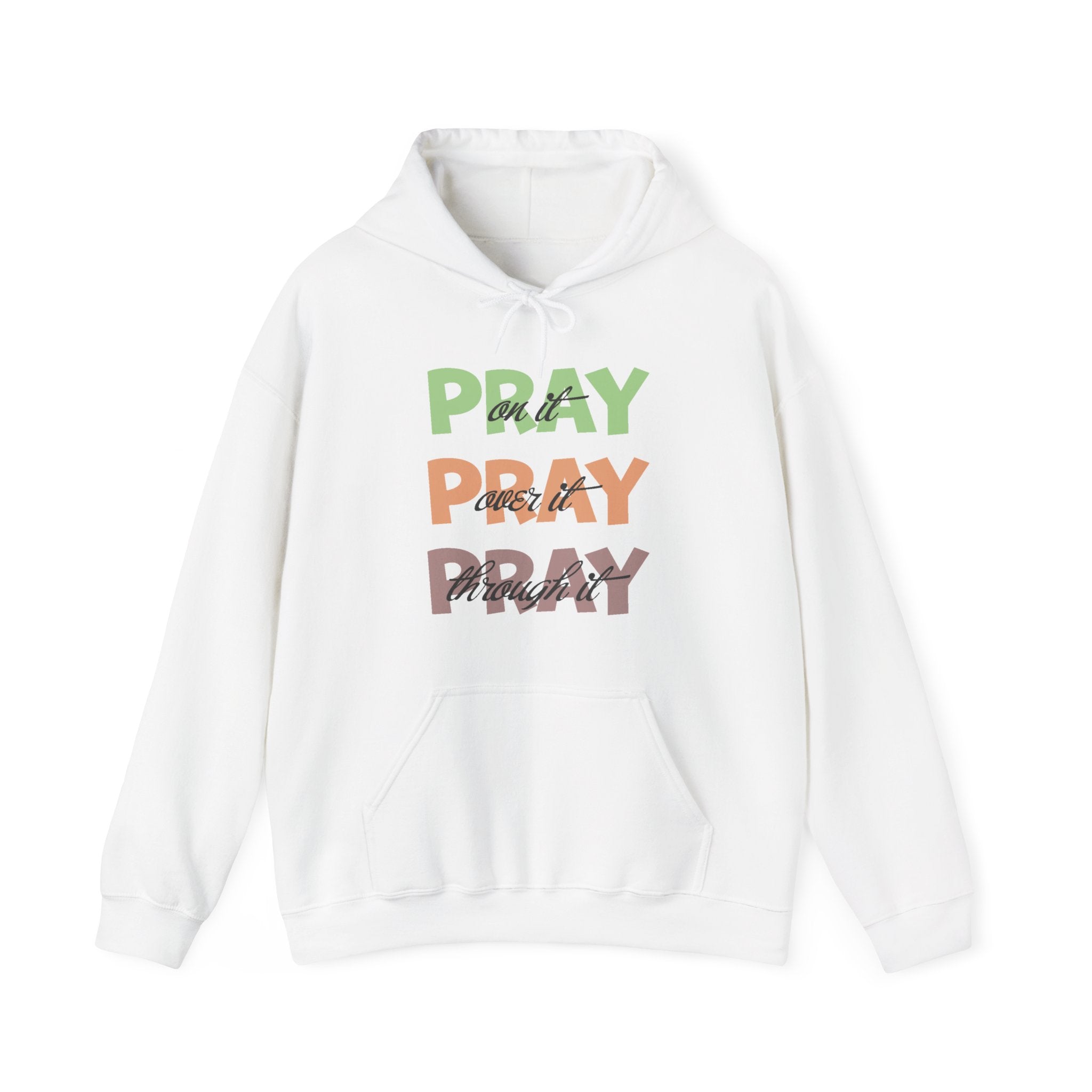 Faith Based Women's Hoodie - Pray Pray Pray | Hoodie by atgodanddesigns