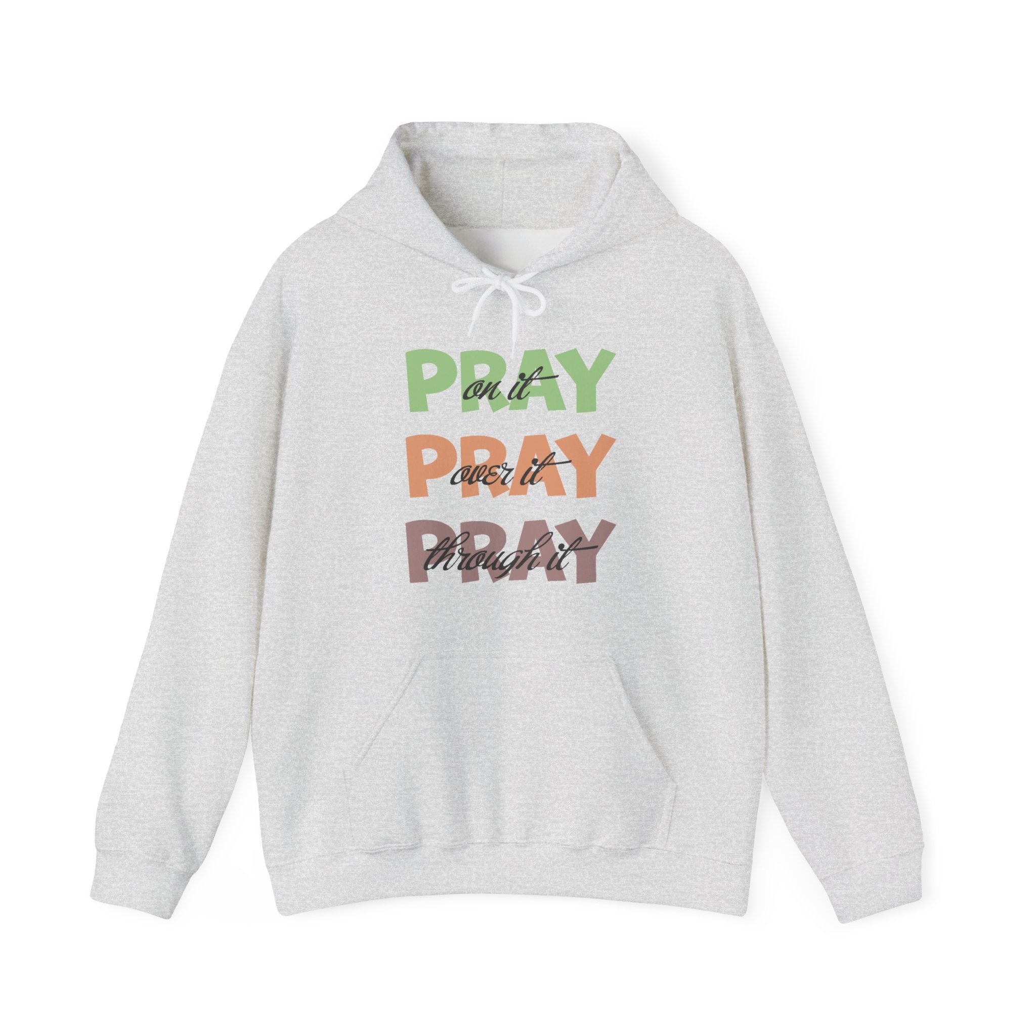 Faith Based Women's Hoodie - Pray Pray Pray | Hoodie by atgodanddesigns