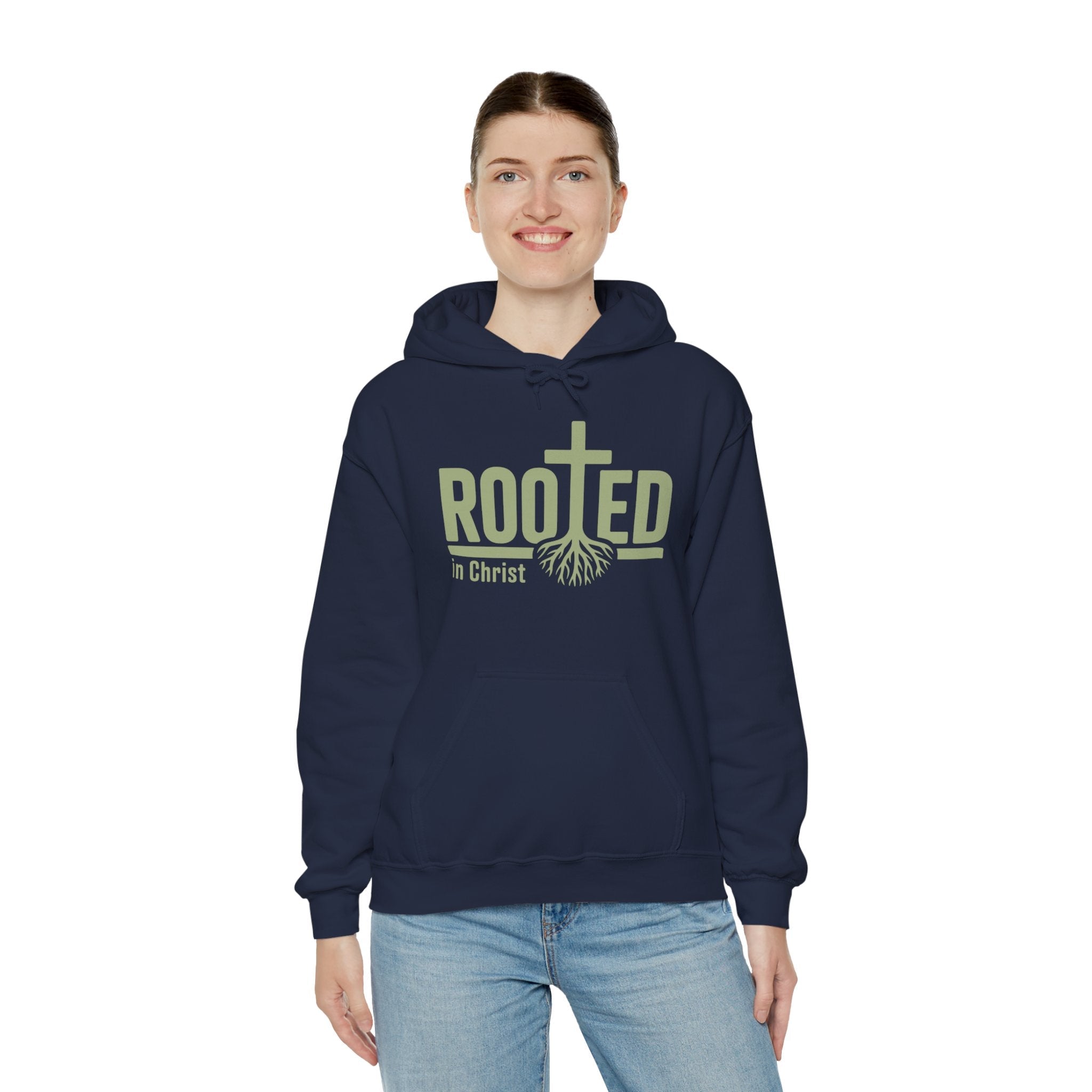 Faith Based Women's Hoodie - Rooted In Christ | Hoodie by atgodanddesigns