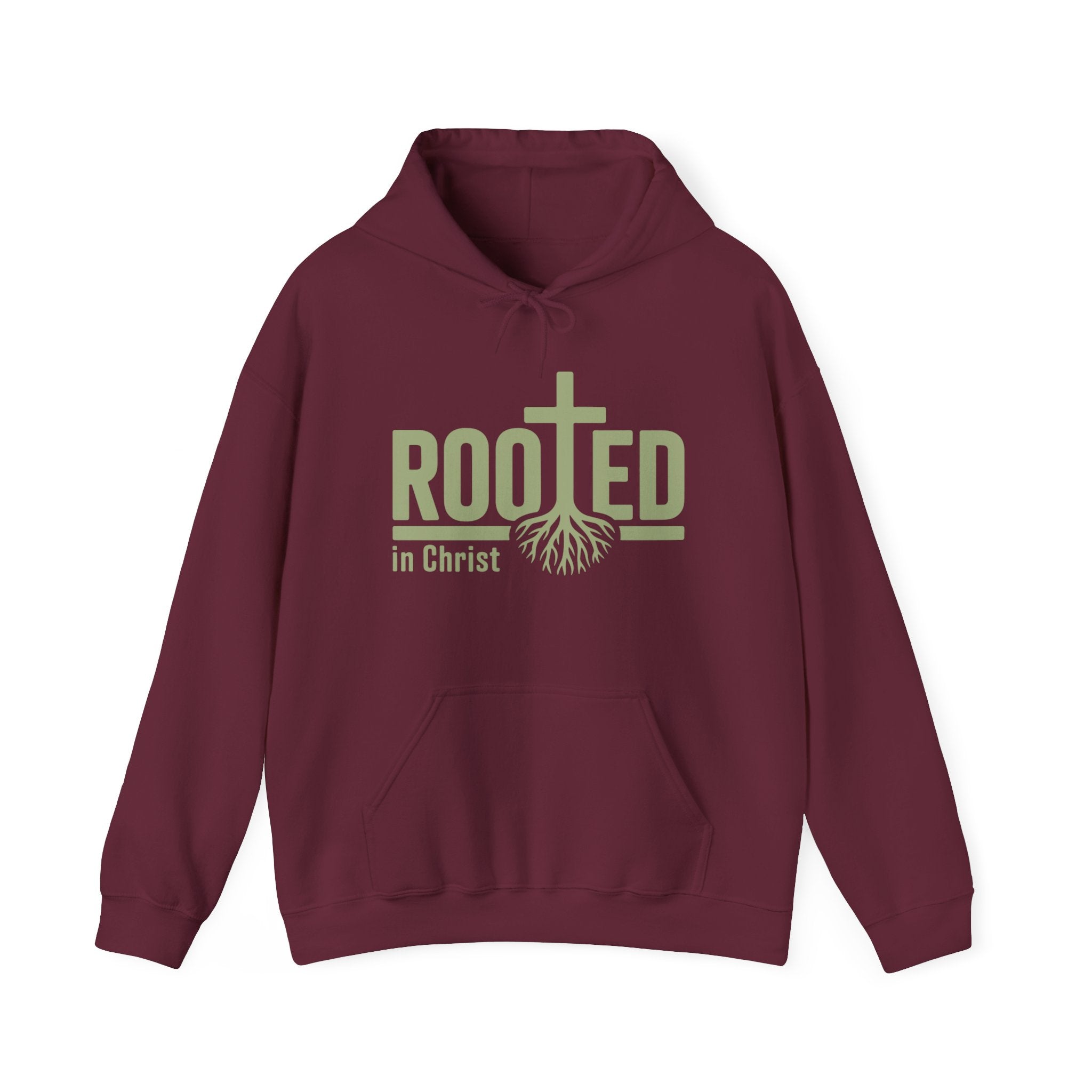 Faith Based Women's Hoodie - Rooted In Christ | Hoodie by atgodanddesigns