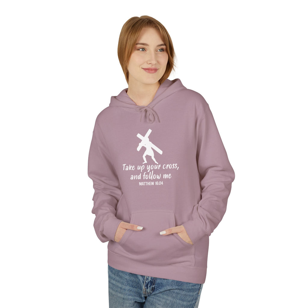 Faith Based Women's Hoodie - Take Up Your Cross | Hoodie by atgodanddesigns