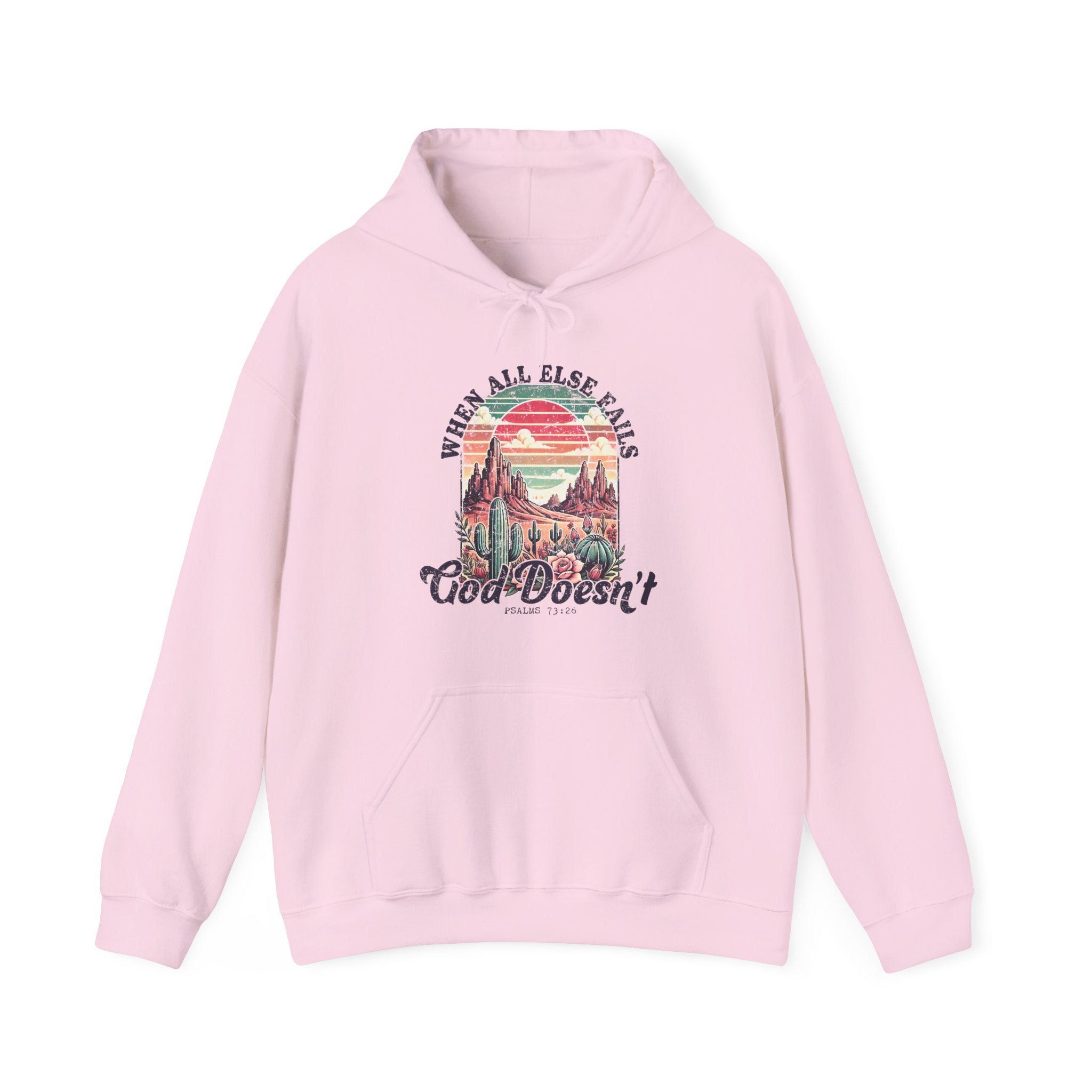 Faith Based Women's Hoodie - When All Else Fails God Doesn't | Hoodie by atgodanddesigns