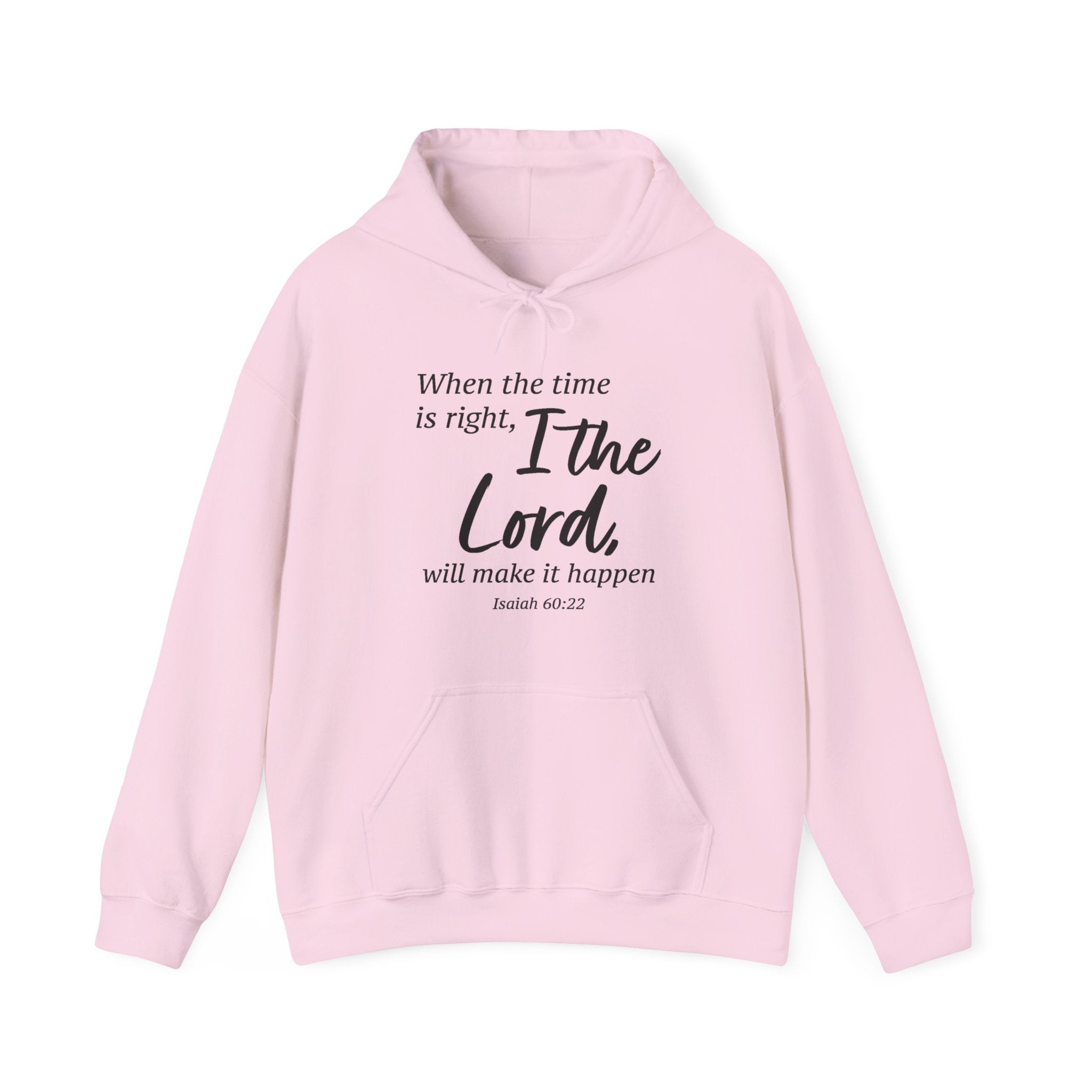 Faith Based Women's Hoodie - When The Time Is Right | Hoodie by atgodanddesigns