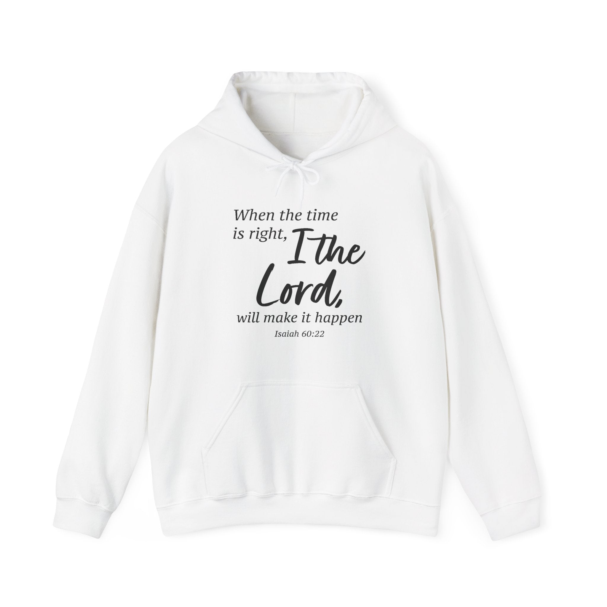 Faith Based Women's Hoodie - When The Time Is Right | Hoodie by atgodanddesigns
