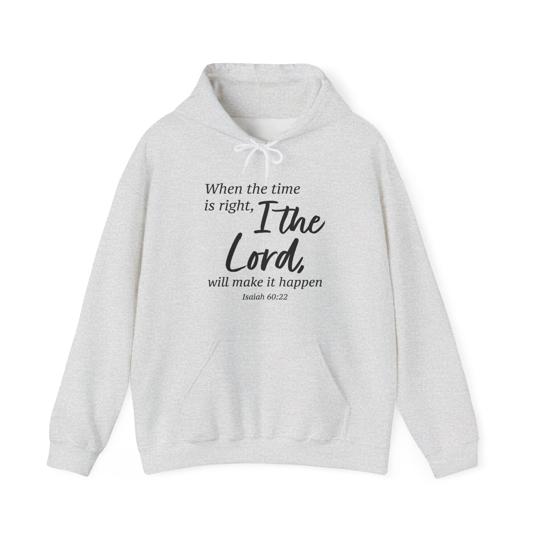 Faith Based Women's Hoodie - When The Time Is Right | Hoodie by atgodanddesigns