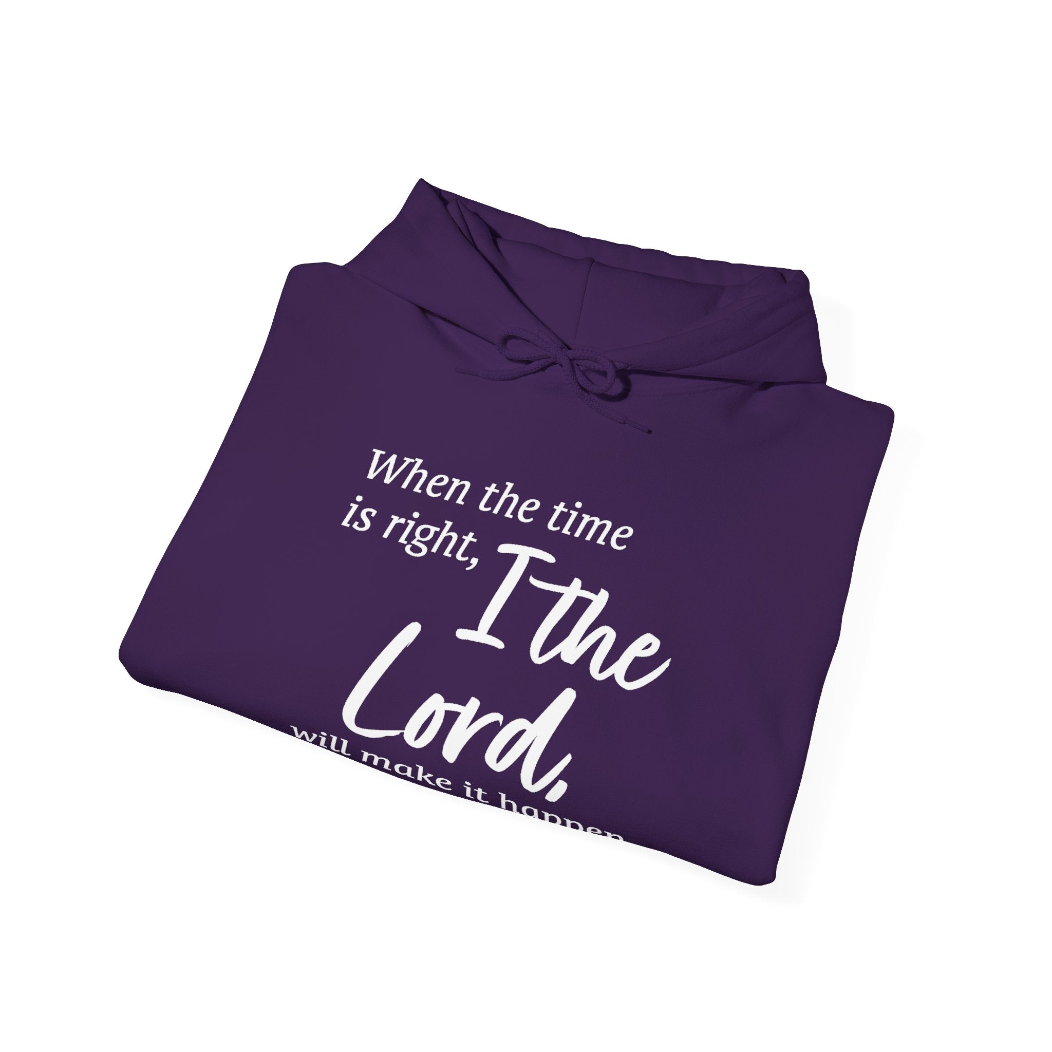 Faith Based Women's Hoodie - When The Time Is Right | Hoodie by atgodanddesigns