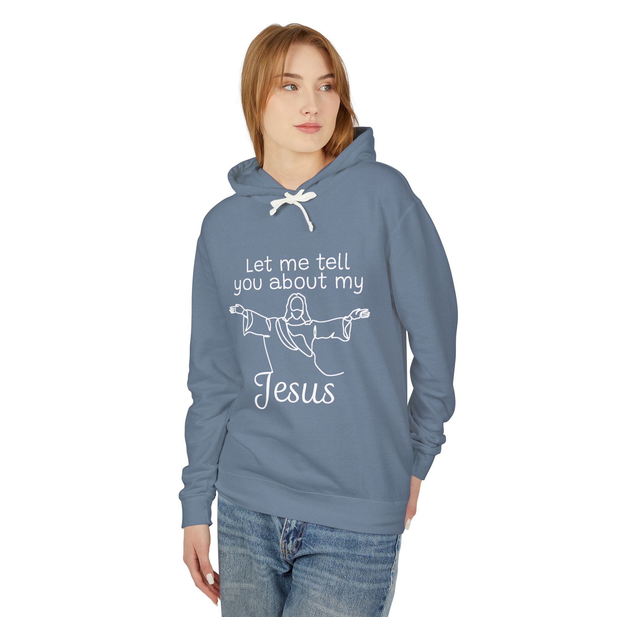 Faith Based Women's Lightweight Hoodie - Let Me Tell You About My Jesus | Hoodie by atgodanddesigns