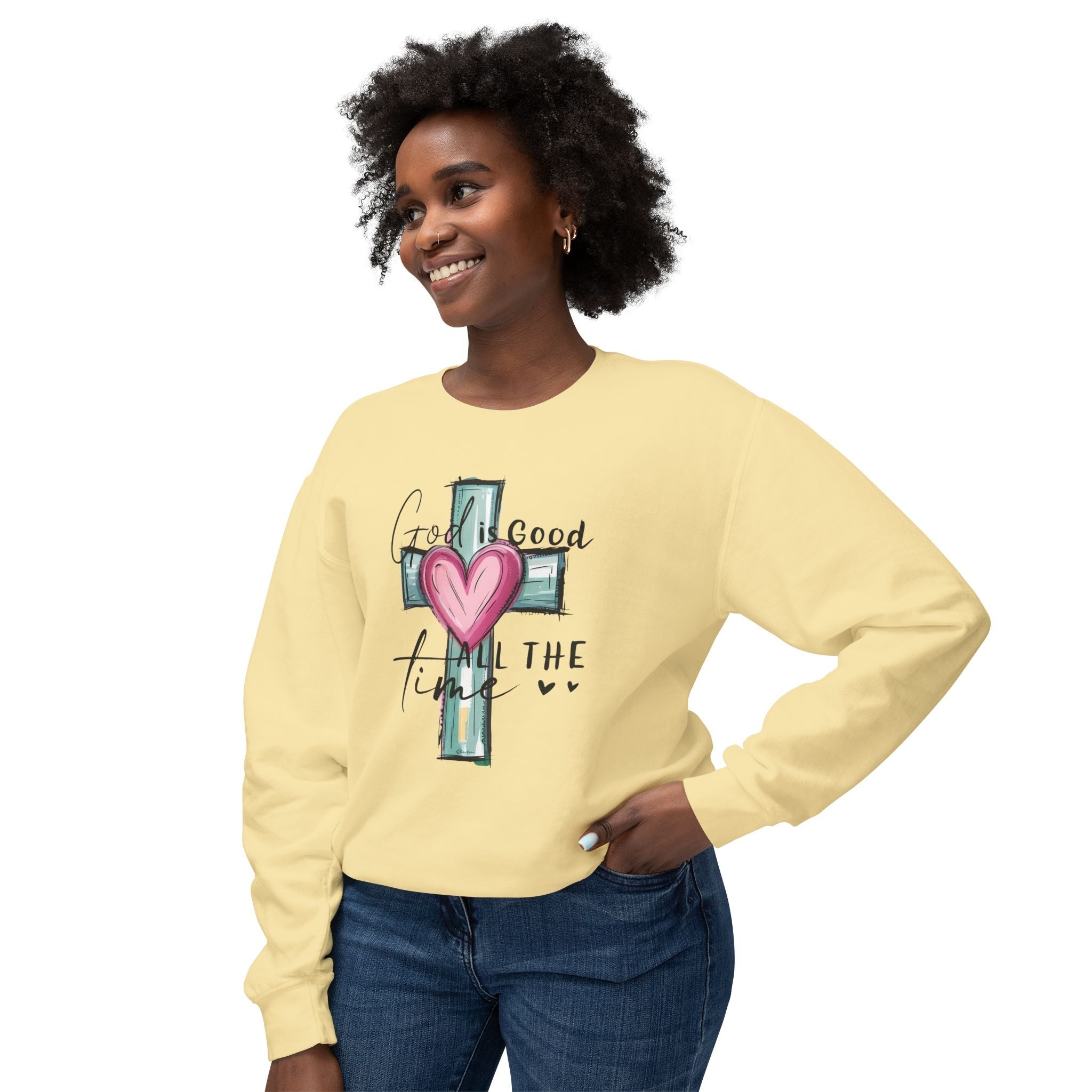 Faith Based Women's Long Sleeve - God Is Good All The Tme | Sweatshirt by atgodanddesigns