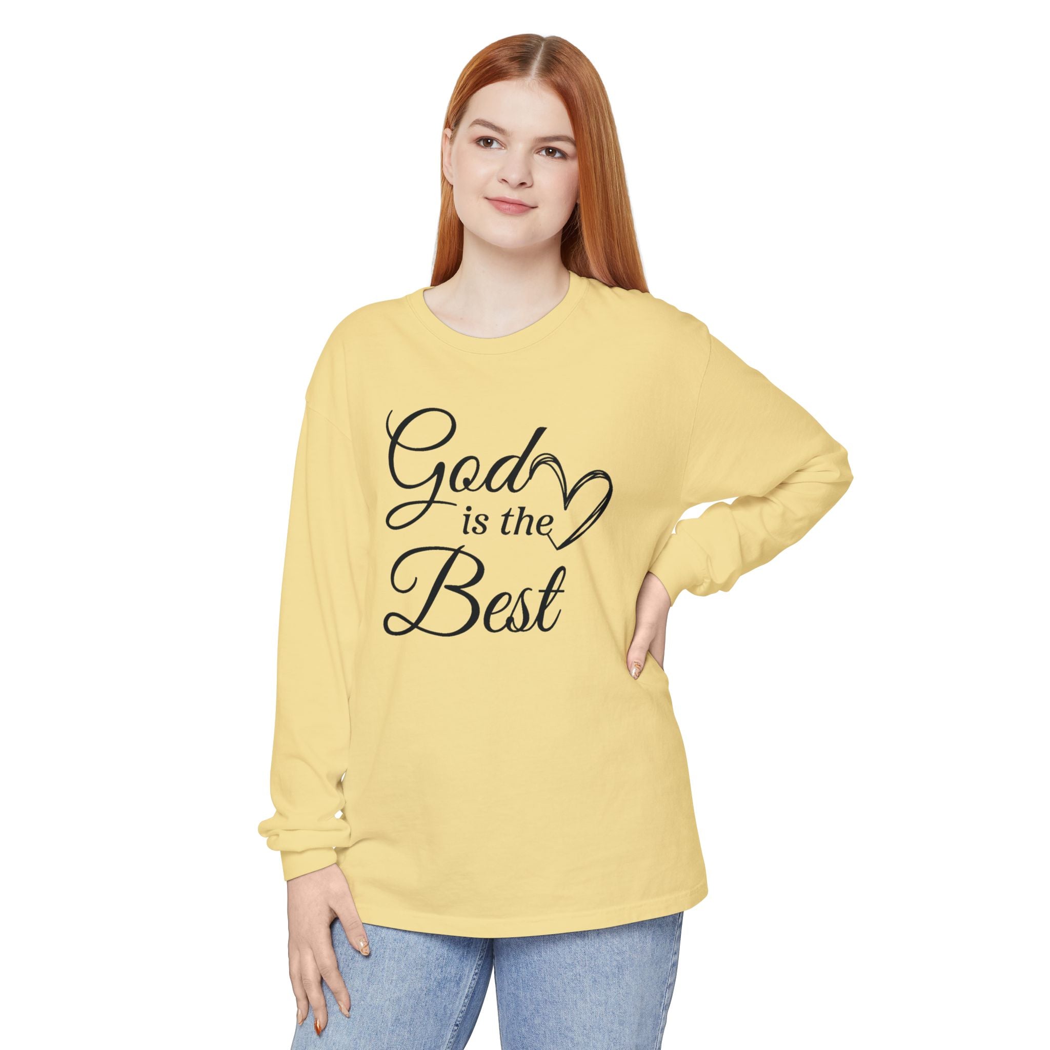 Faith Based Women's Long Sleeve - God Is The Best | Long - sleeve by atgodanddesigns