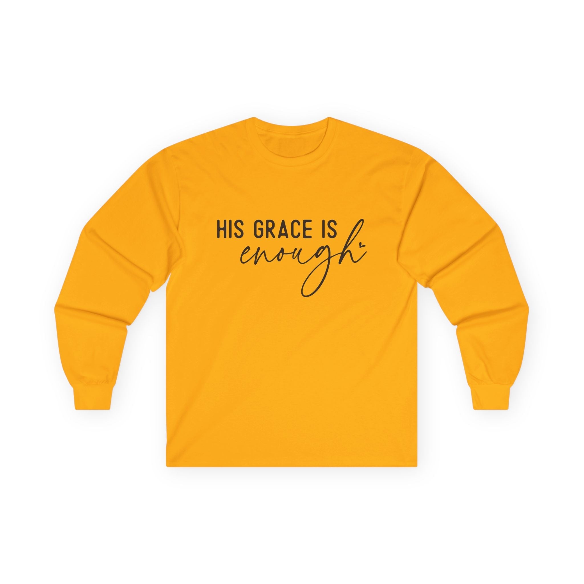 Faith Based Women's Long Sleeve - His Grace Is Enough | Long - sleeve by atgodanddesigns