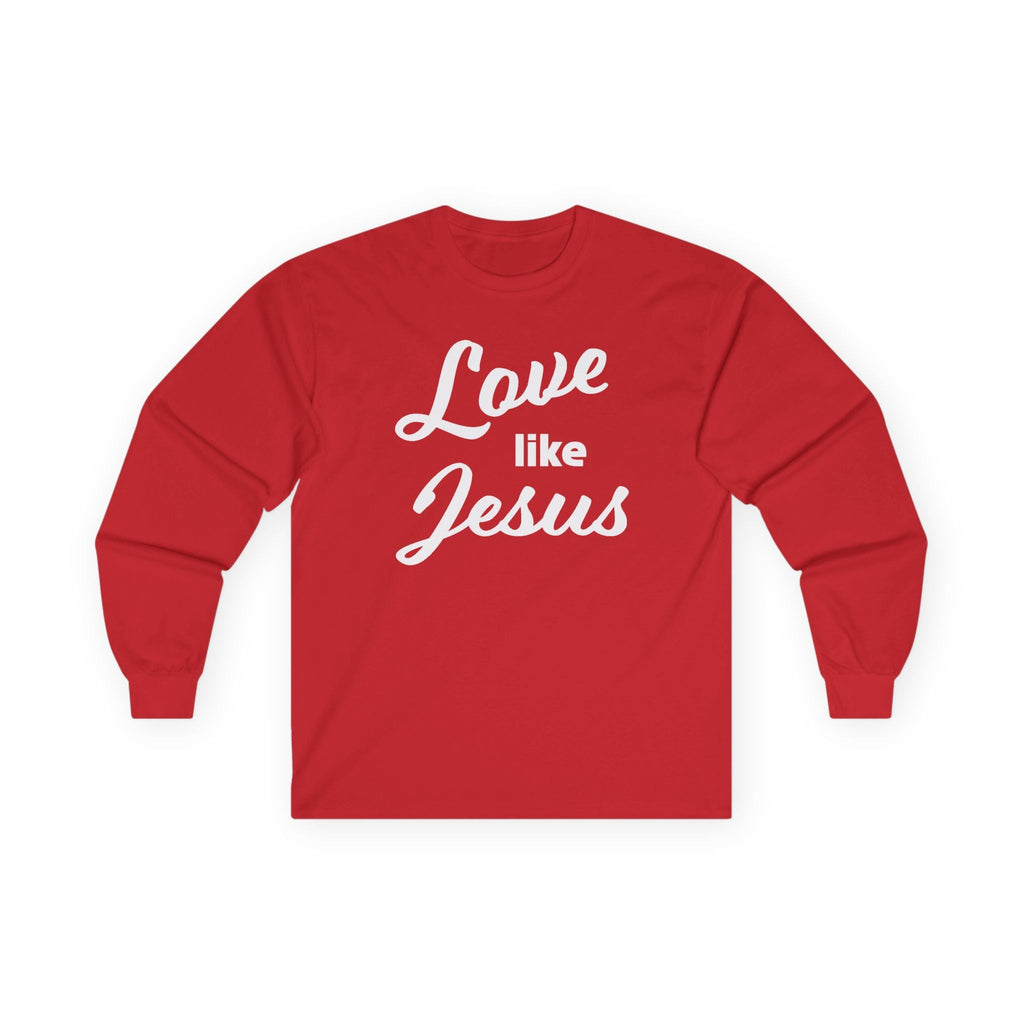 Faith Based Women's Long Sleeve - Love Like Jesus | Long - sleeve by atgodanddesigns