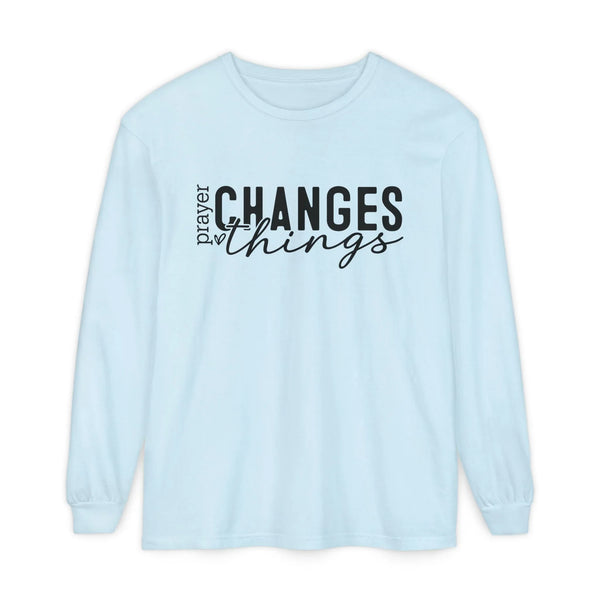 Faith Based Women's Long Sleeve - Prayer Changes Things | Long - sleeve by atgodanddesigns