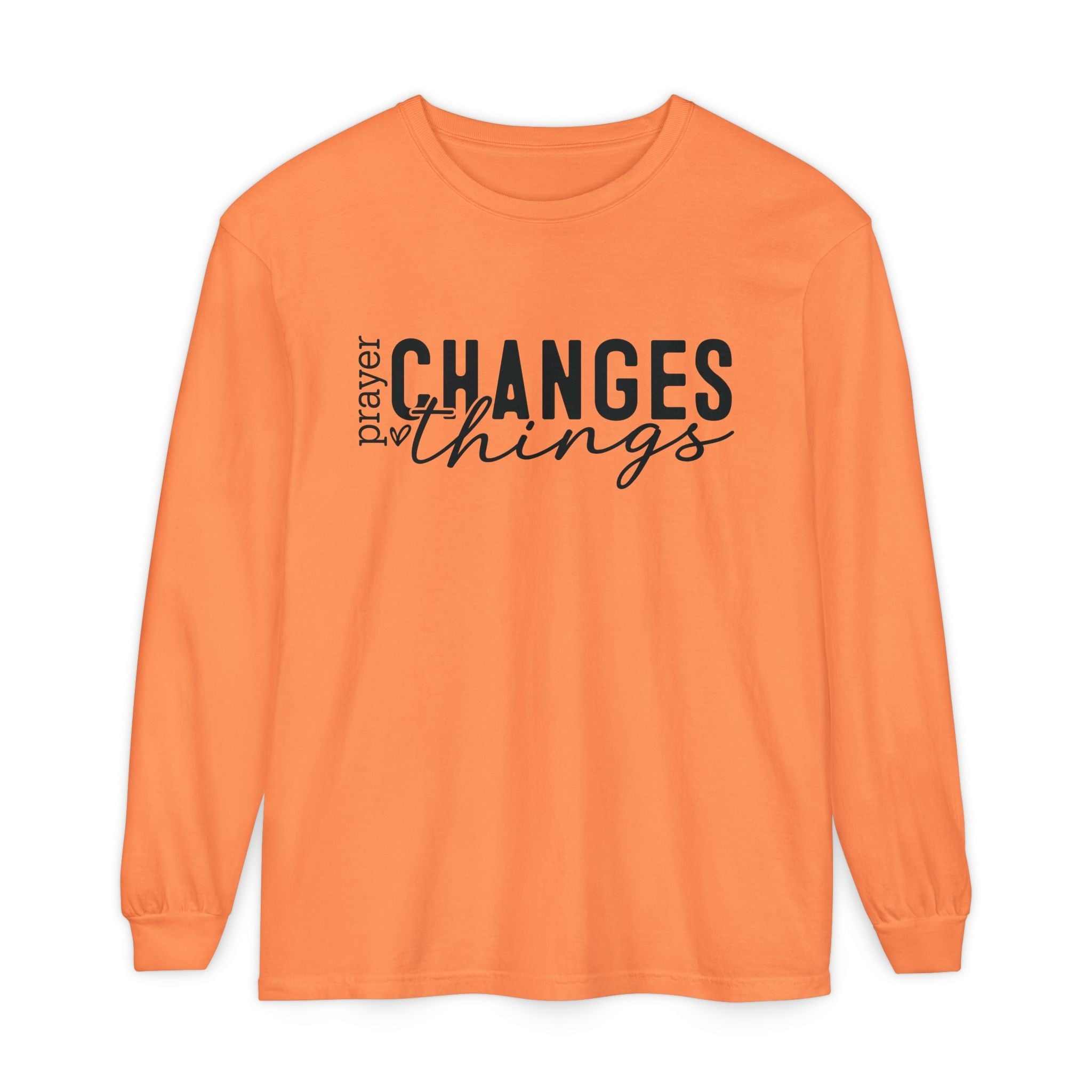 Faith Based Women's Long Sleeve - Prayer Changes Things | Long - sleeve by atgodanddesigns