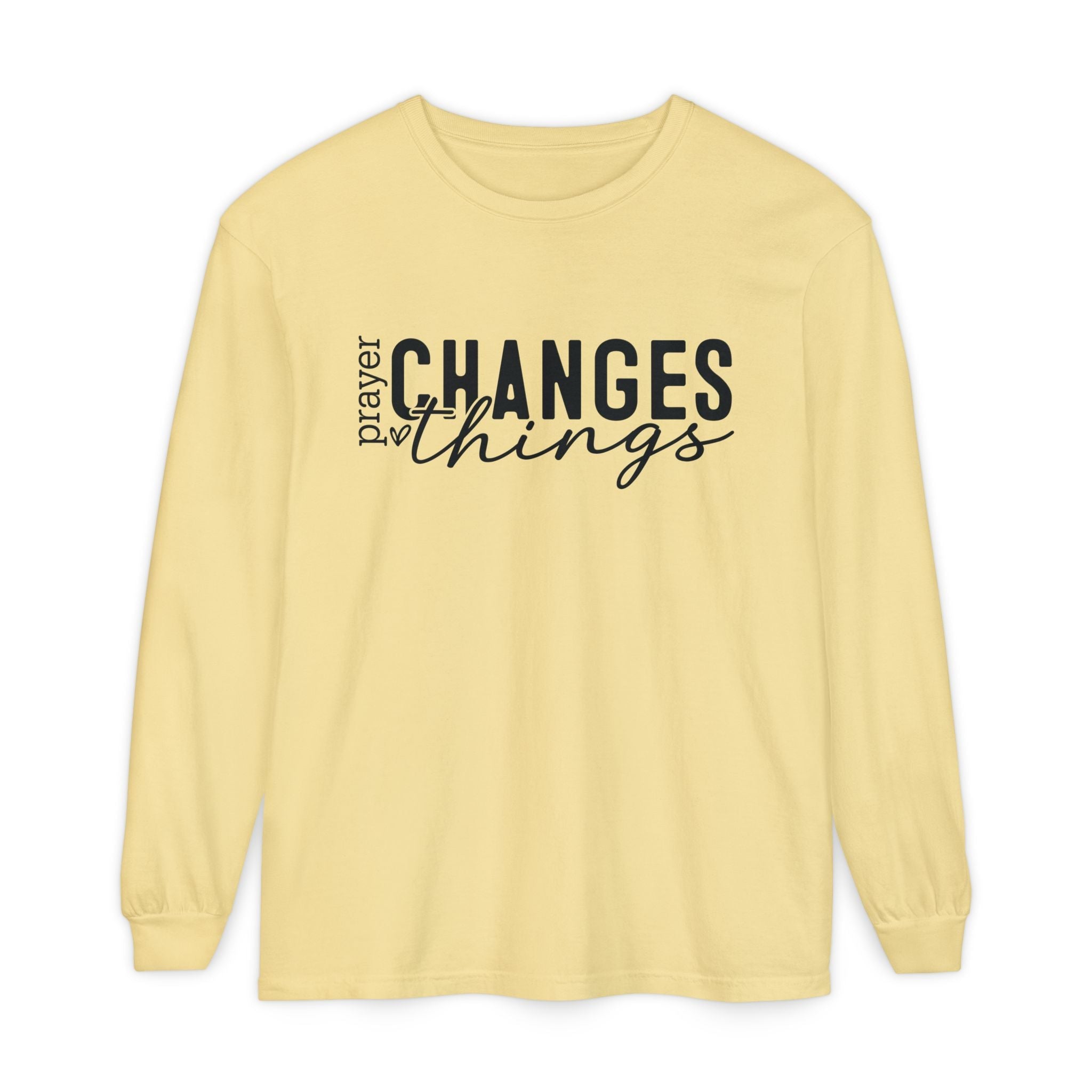 Faith Based Women's Long Sleeve - Prayer Changes Things | Long - sleeve by atgodanddesigns