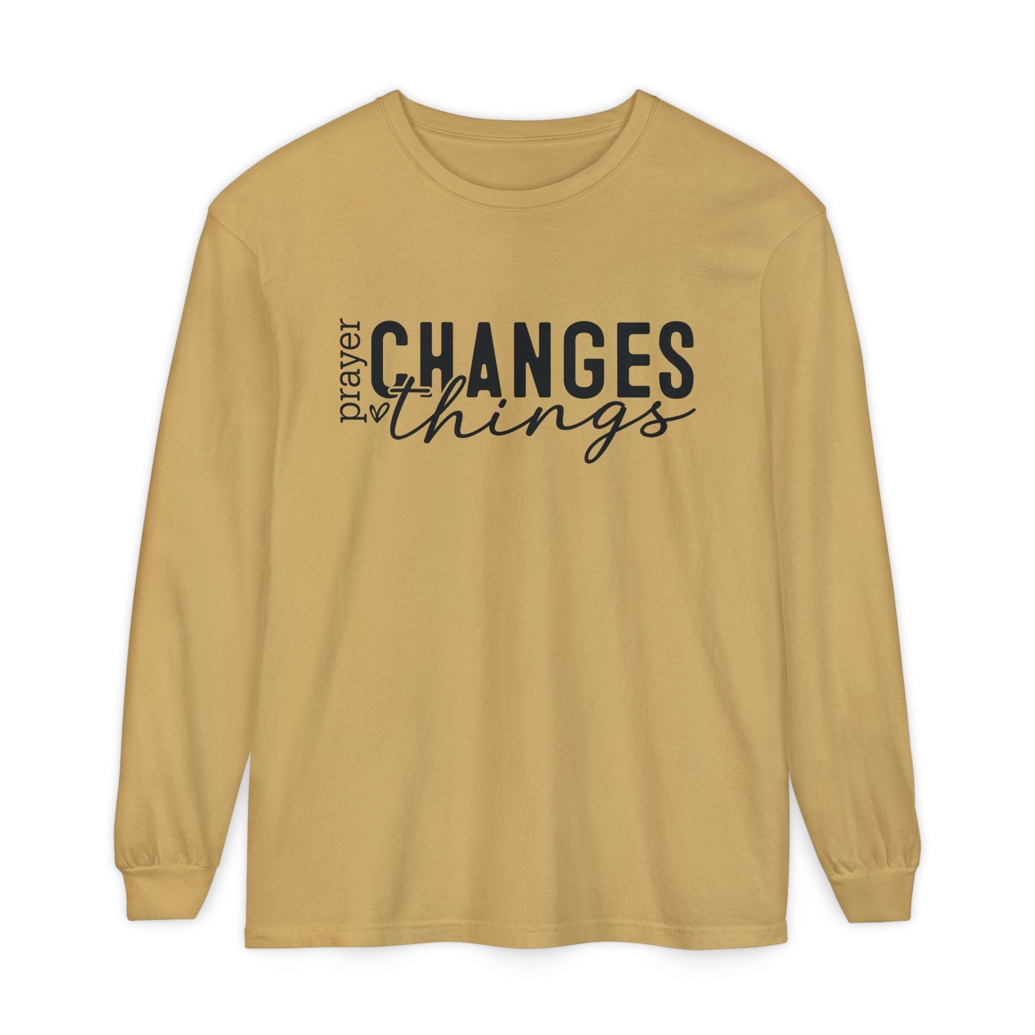 Faith Based Women's Long Sleeve - Prayer Changes Things | Long - sleeve by atgodanddesigns