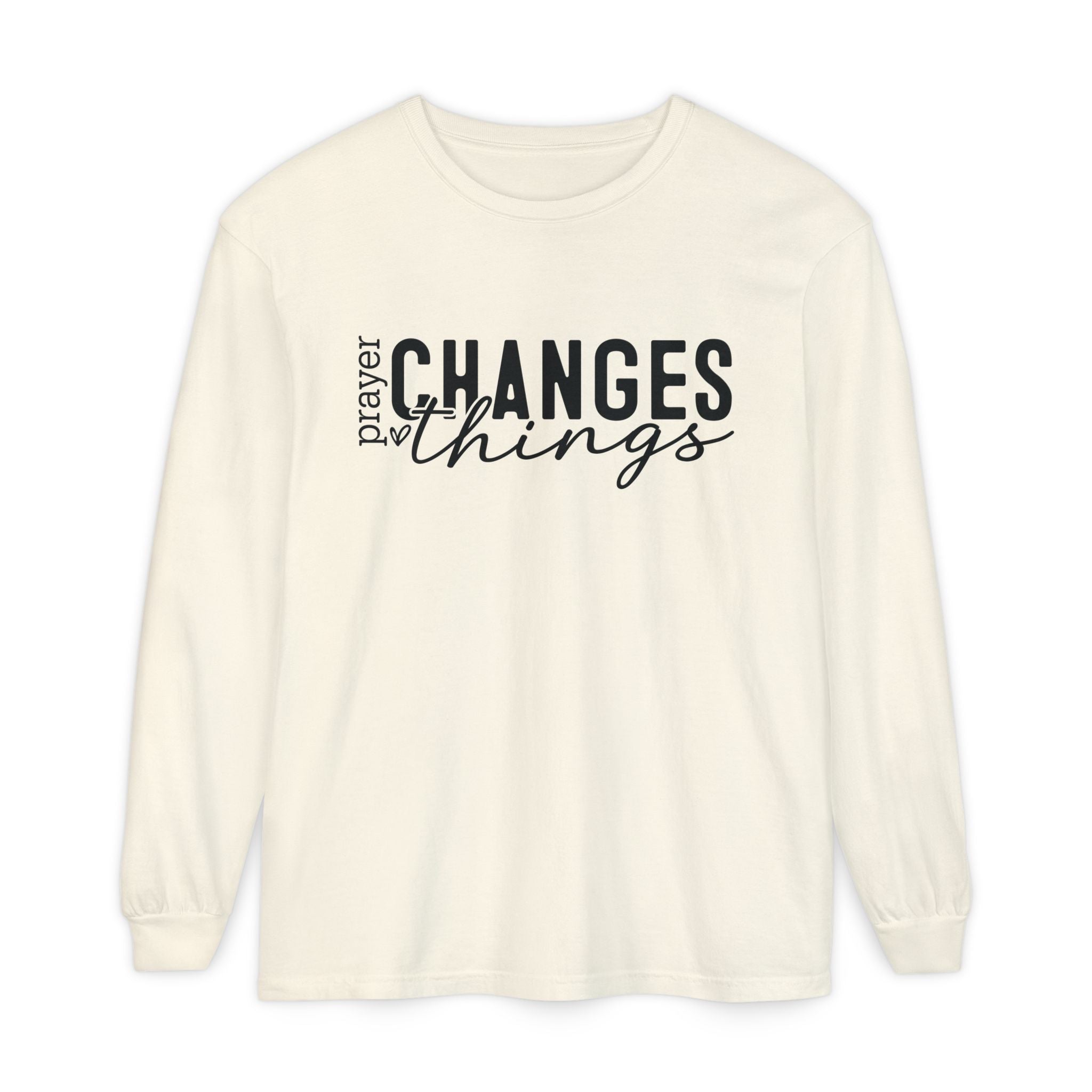Faith Based Women's Long Sleeve - Prayer Changes Things | Long - sleeve by atgodanddesigns
