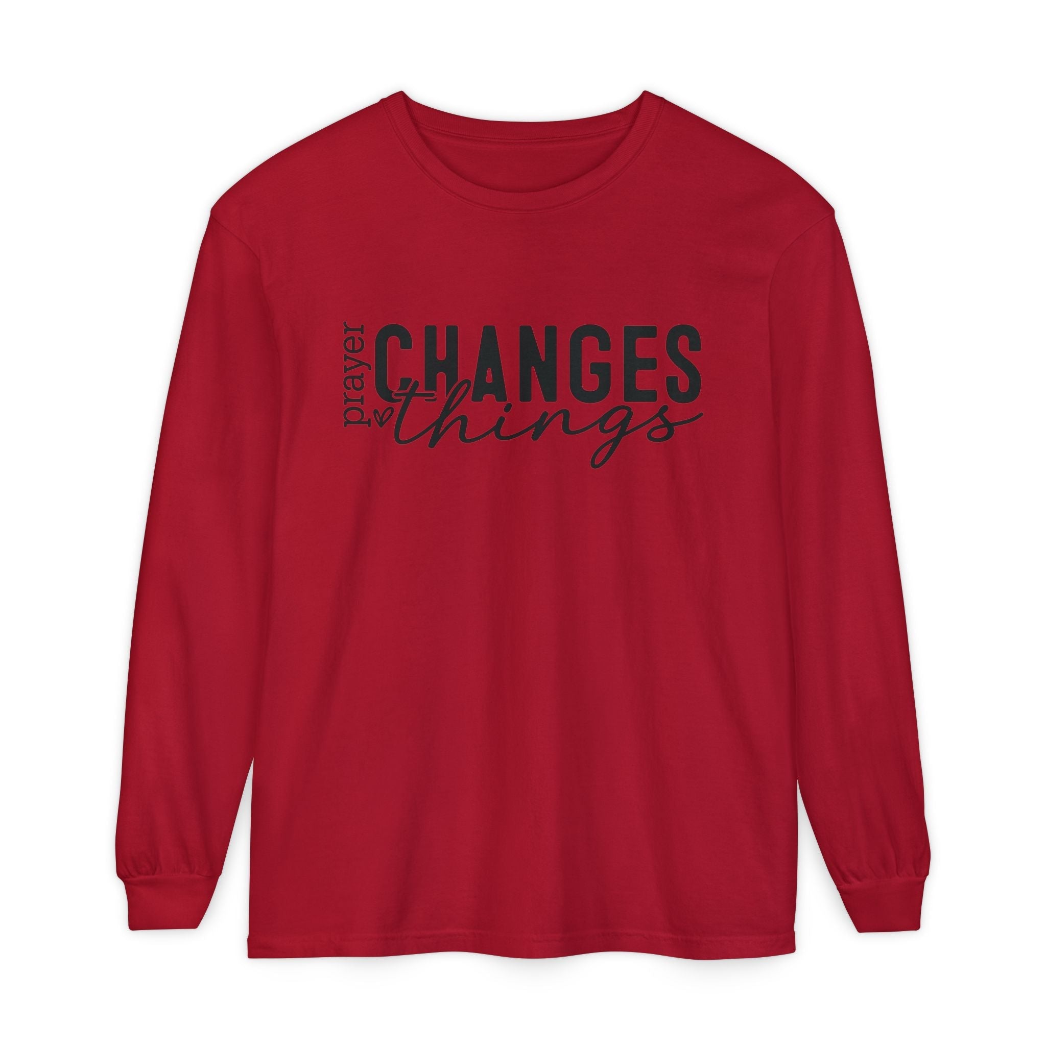 Faith Based Women's Long Sleeve - Prayer Changes Things | Long - sleeve by atgodanddesigns